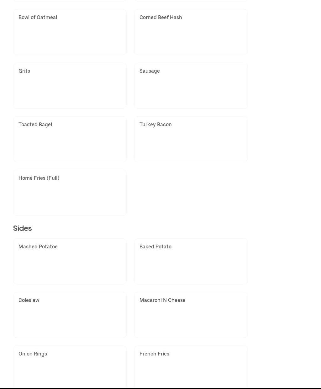 American Eatery Menu