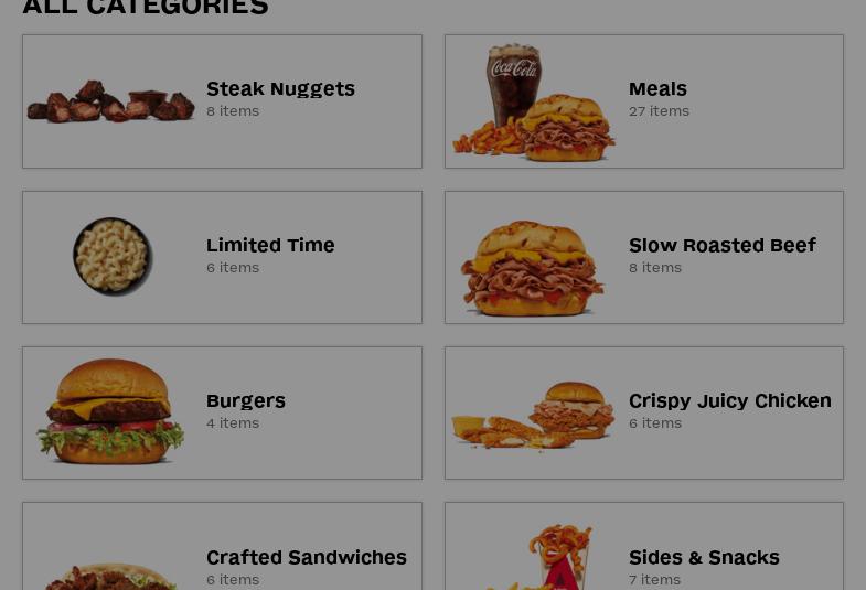 Arby's Menu