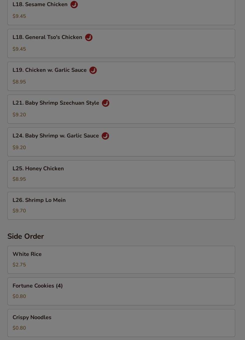 New Number One - Newark Menu