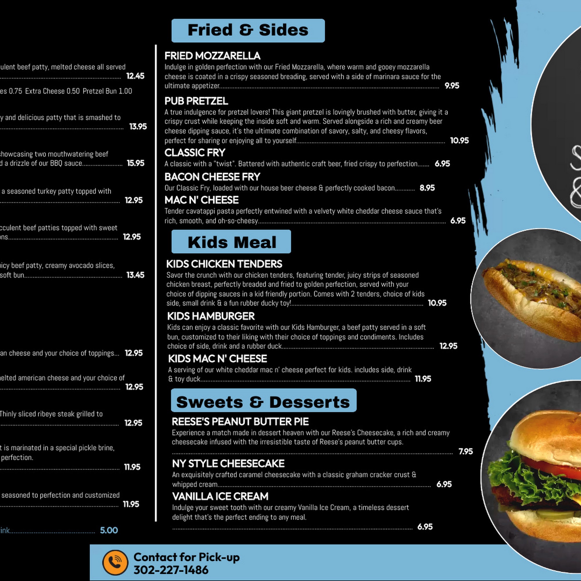 Smashed and Fried Menu