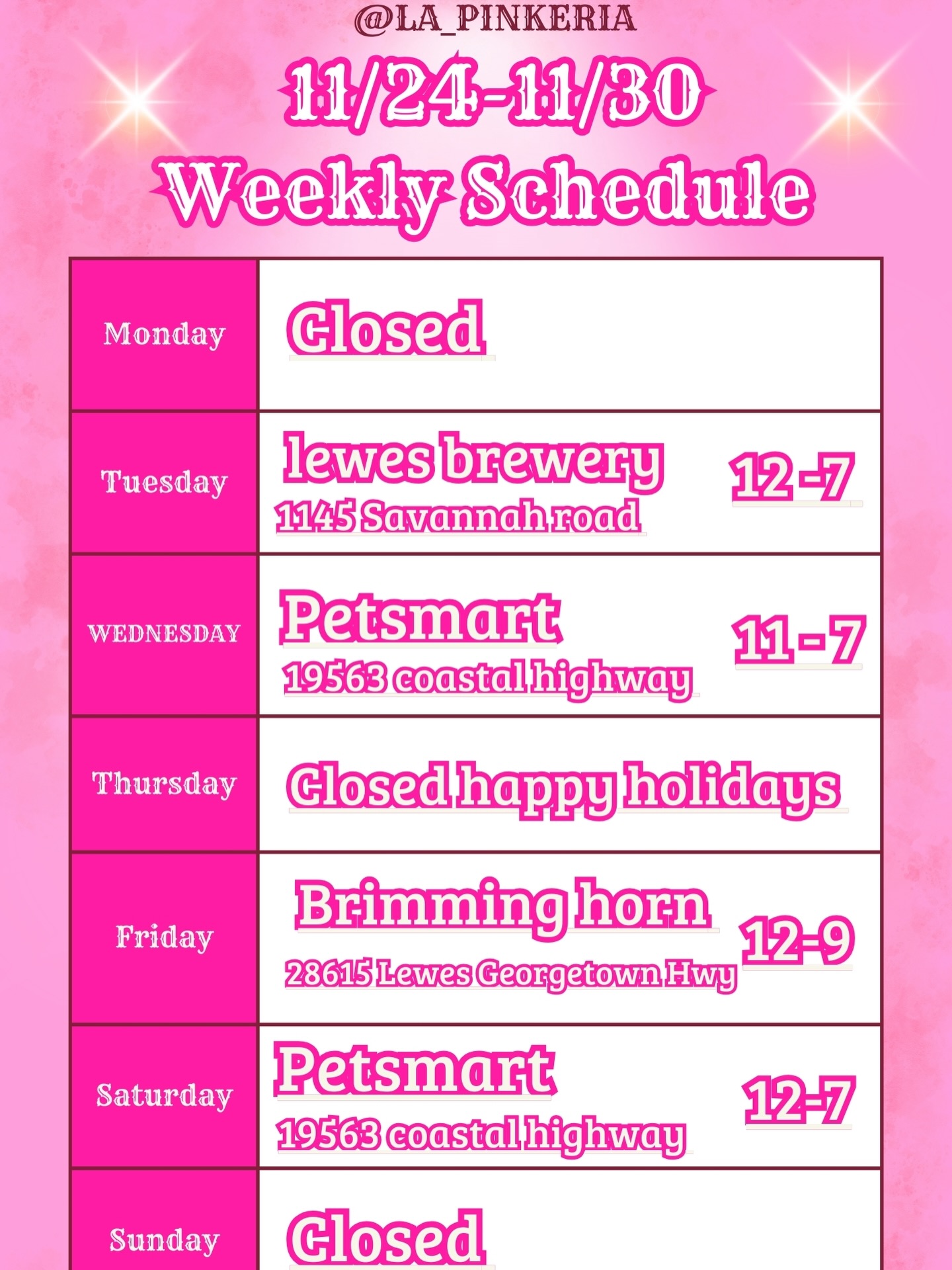 LA PINKERIA taqueria Rehoboth Beach