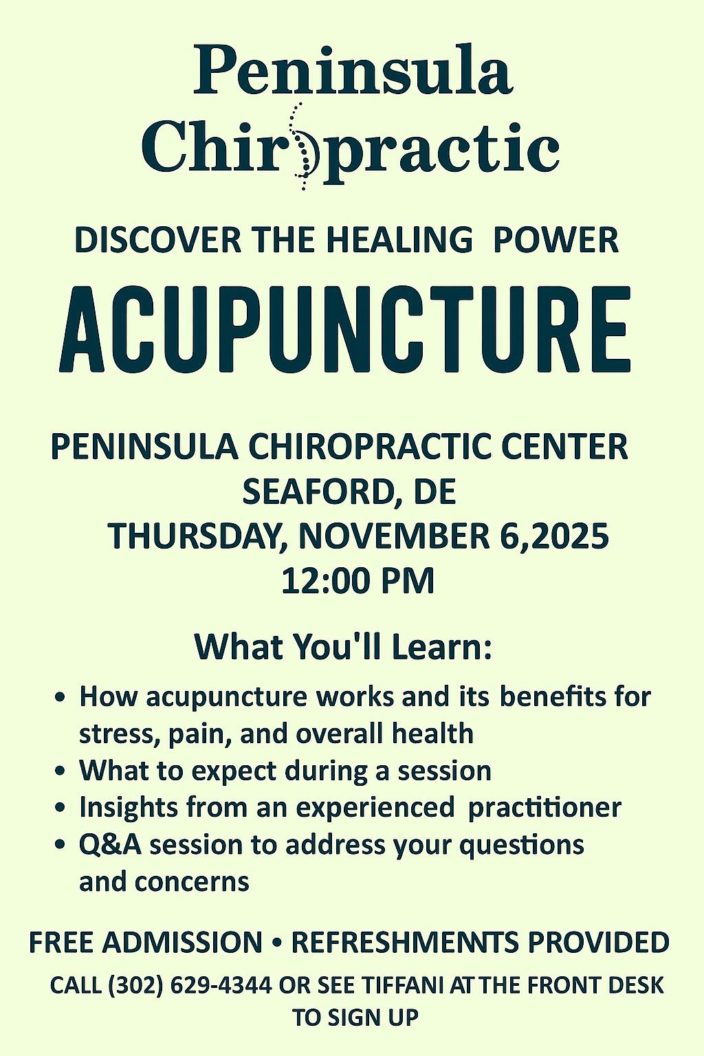 Peninsula Chiropractic Center 26685 Sussex Hwy, Seaford Delaware 19973