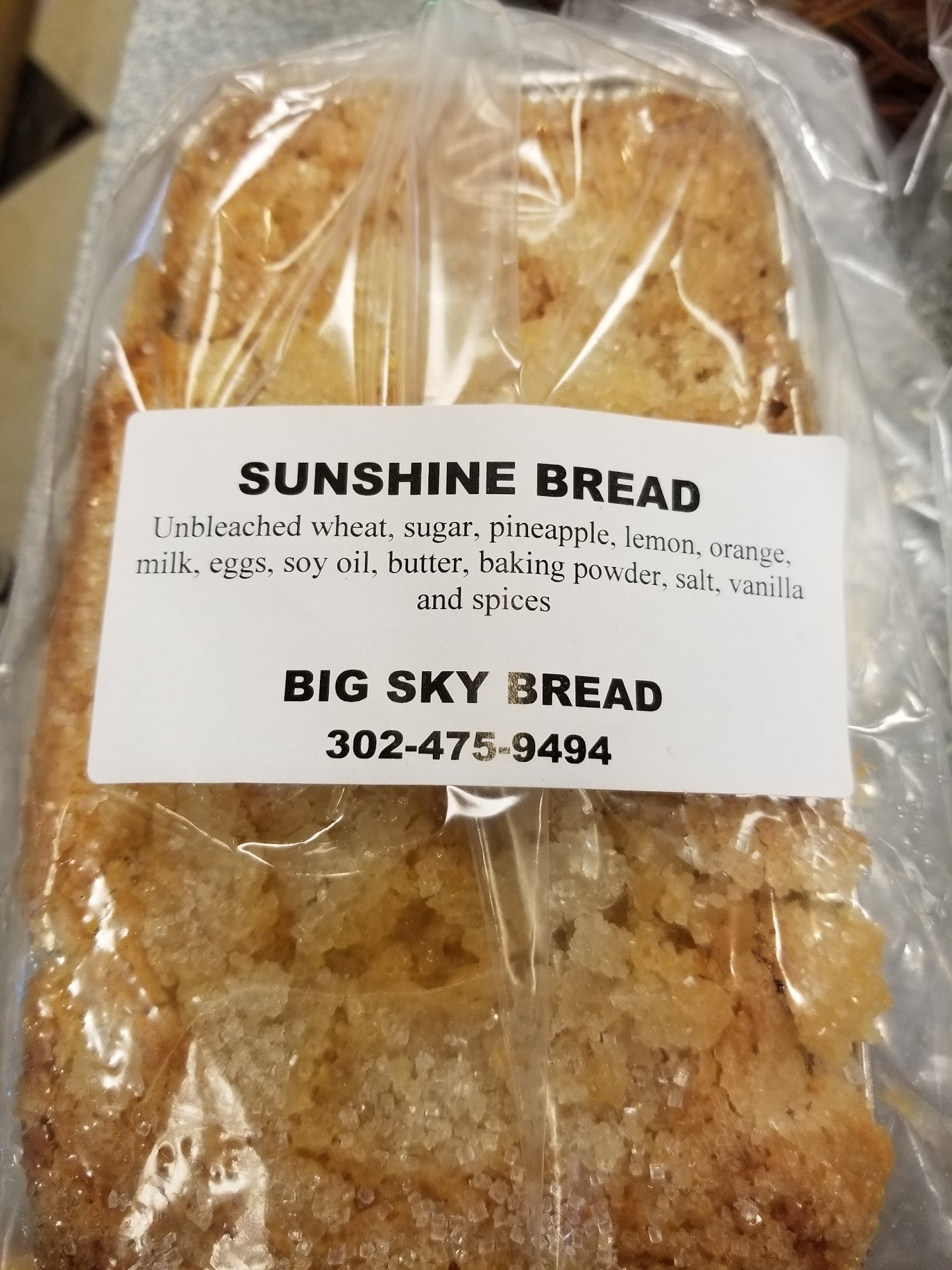 Big Sky Bread Company Menu