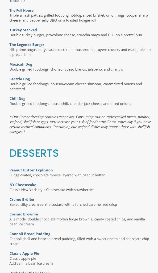 1937 Brewing Co Menu