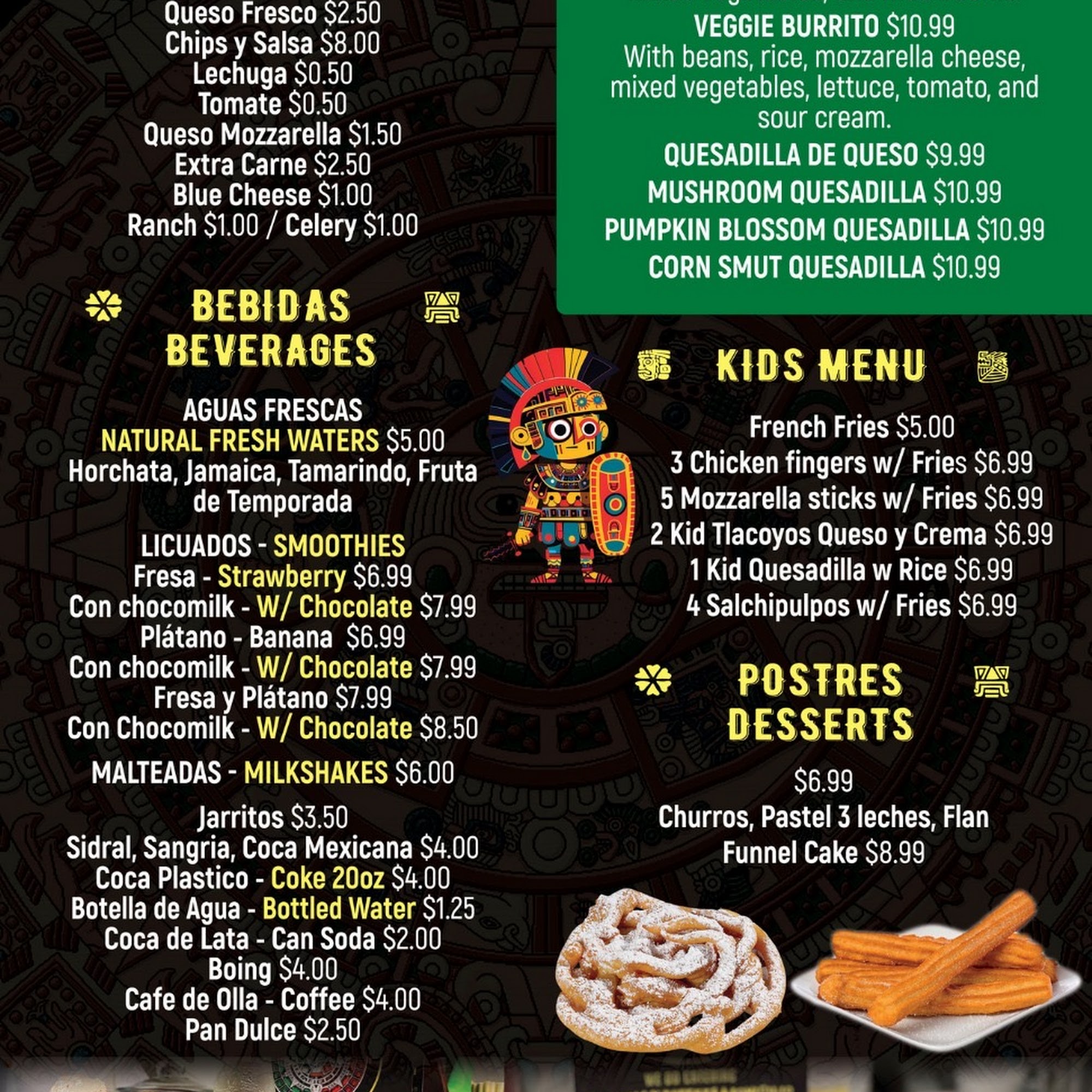 Azteca Mexican Grill Menu