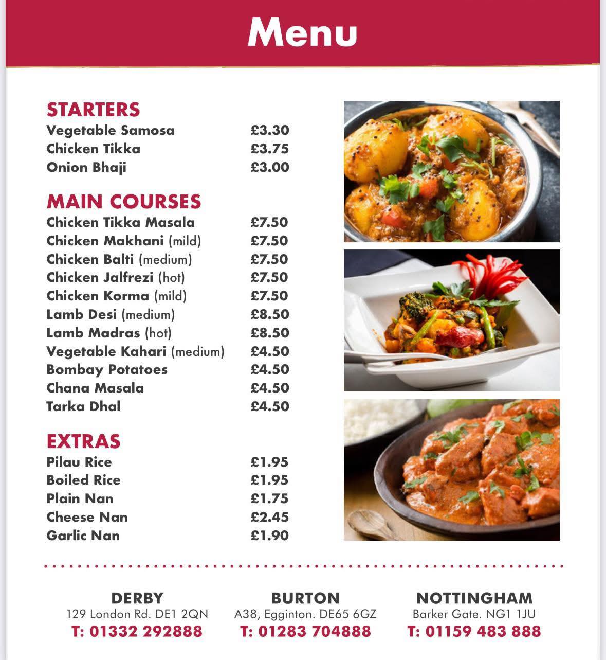 The Spread Eagle Menu
