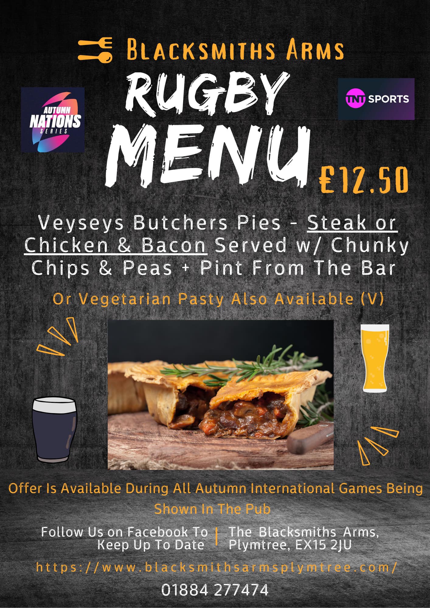 The Blacksmiths Arms Menu