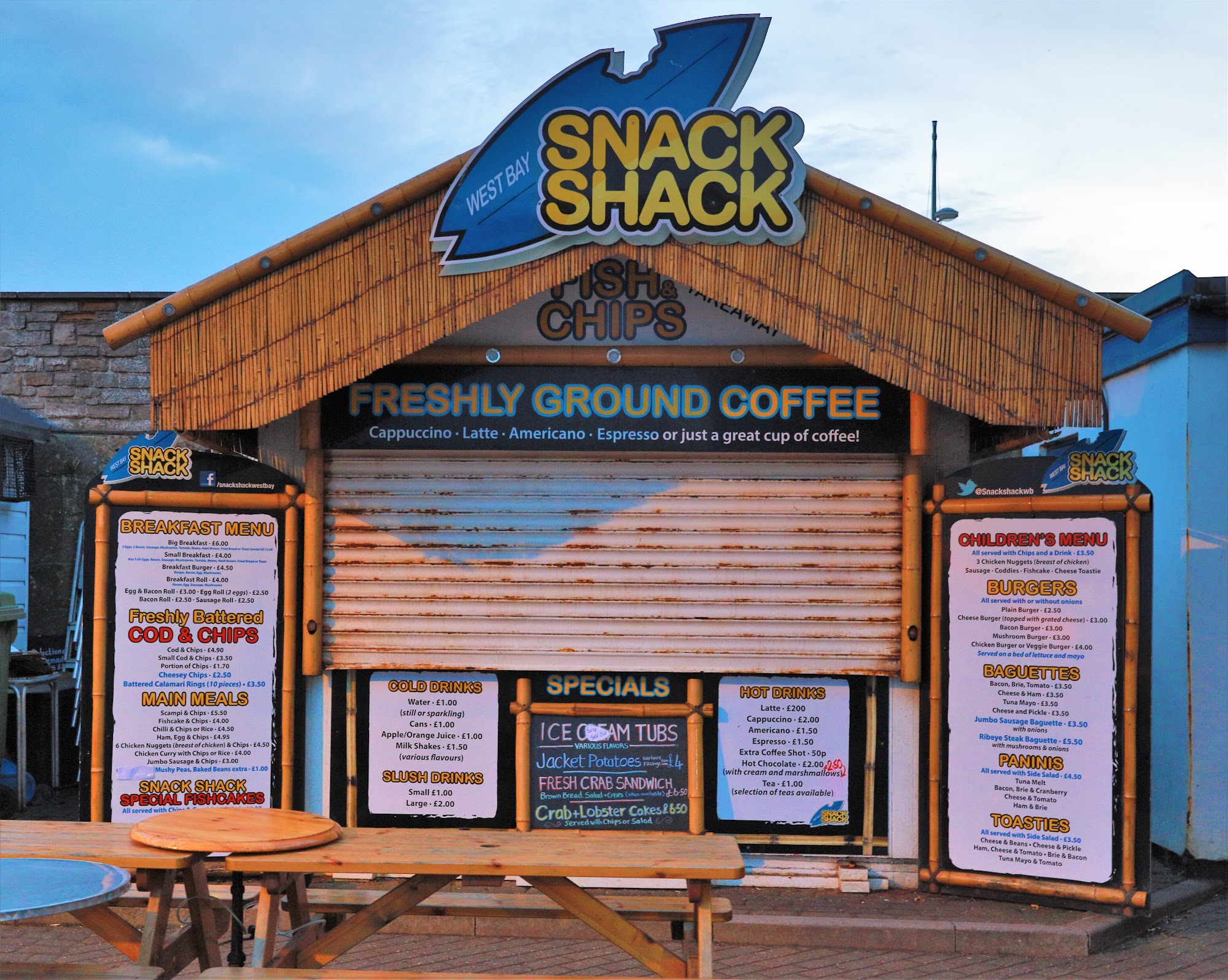 Snack Shack 18 Quayside, West Bay, Bridport