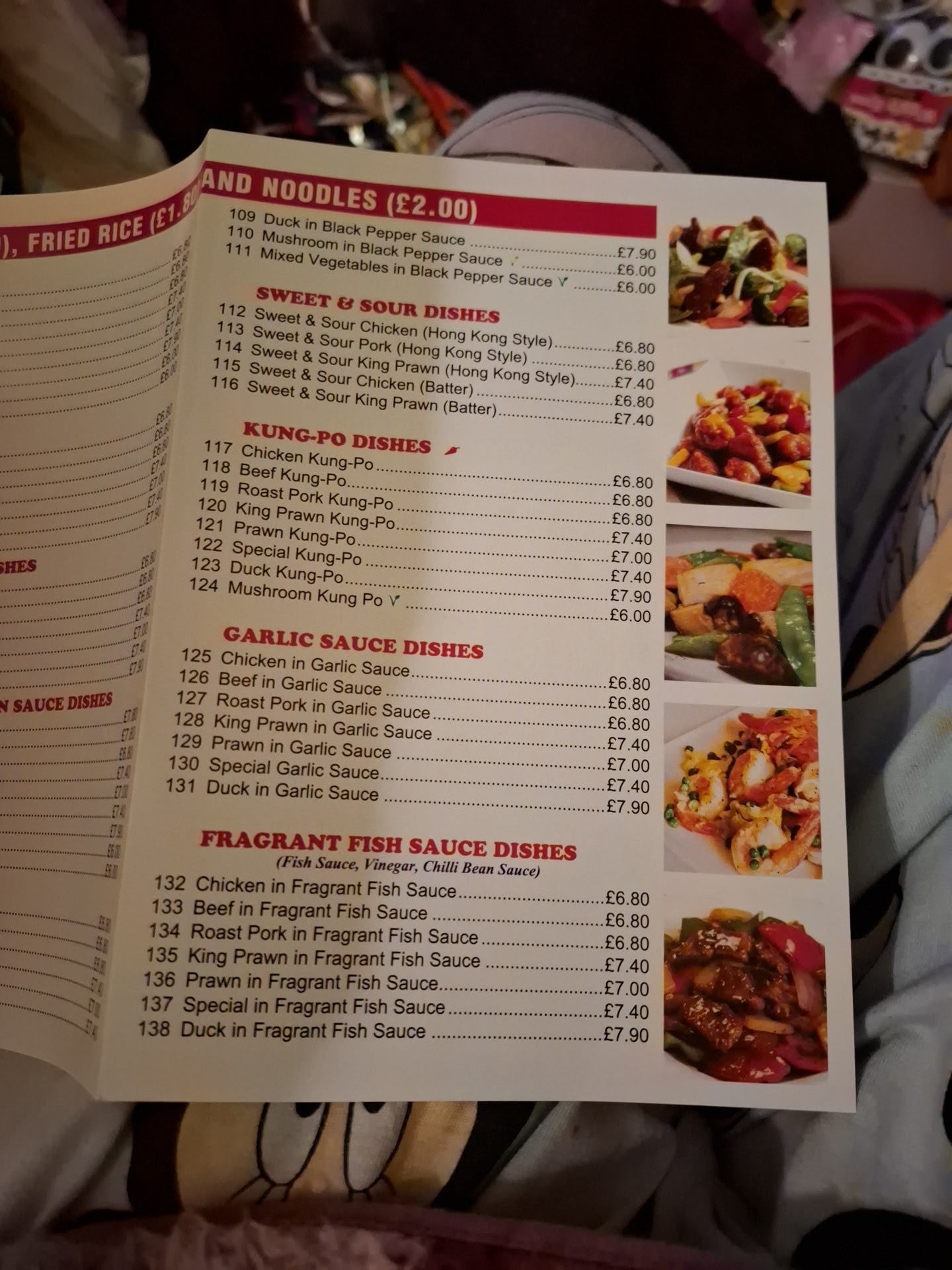 Victoria City Take Away Menu