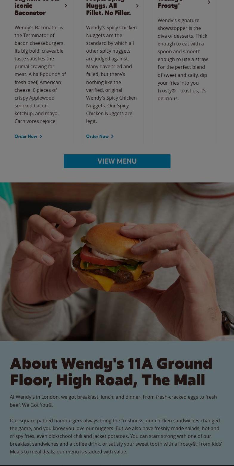 Wendy's 11A Ground Floor, High Rd, The Mall, London