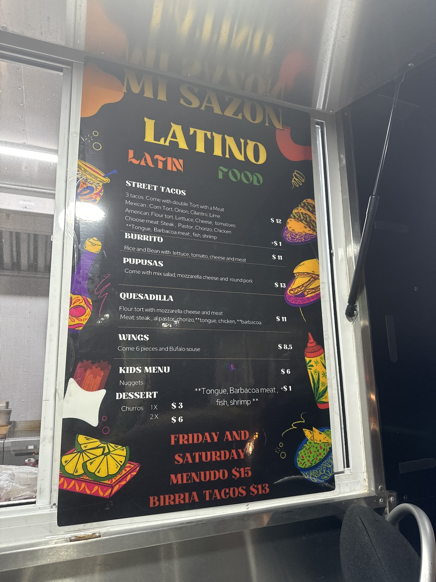 Mi sazón latino Menu