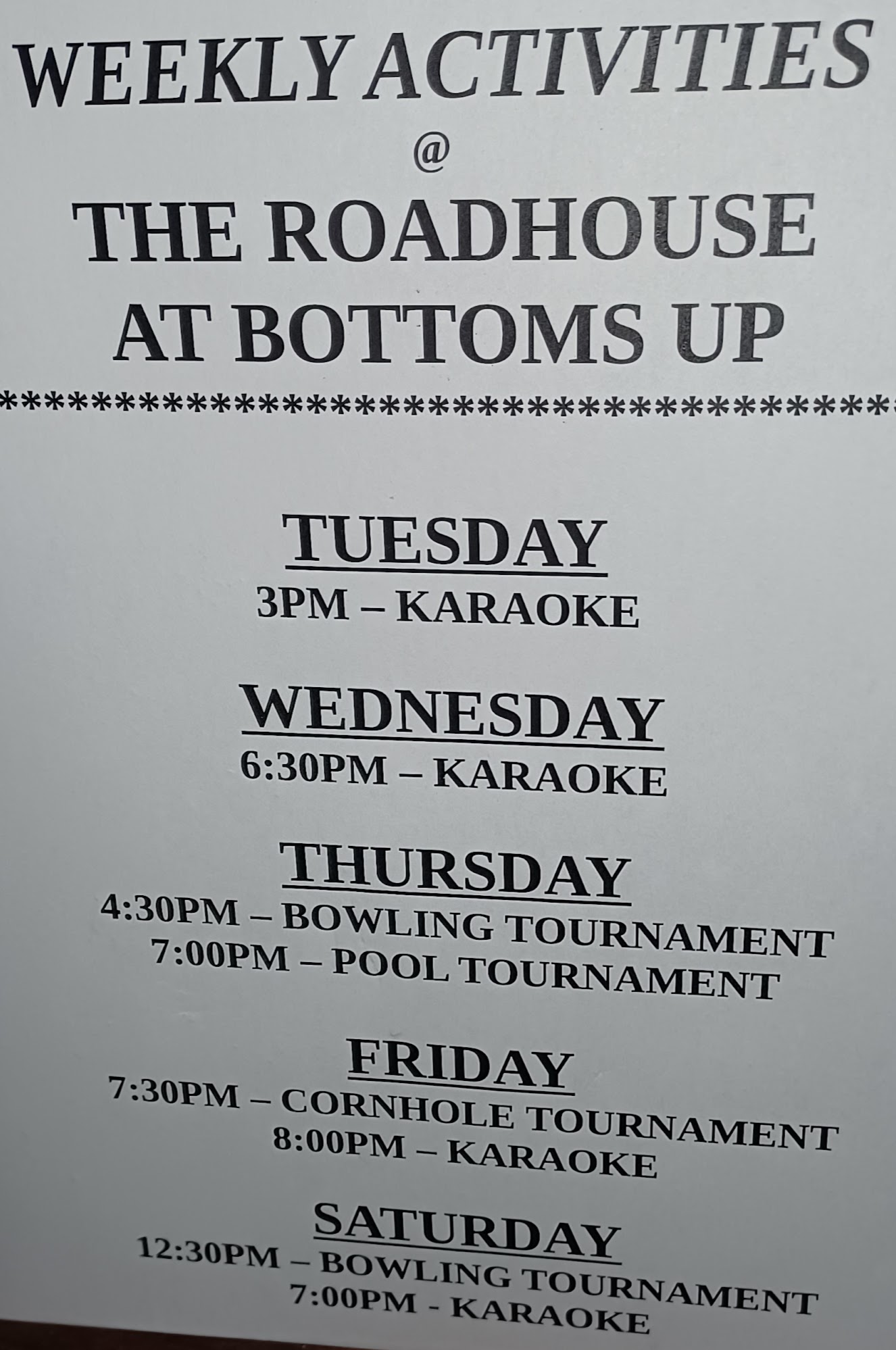 The Playful Pint Menu