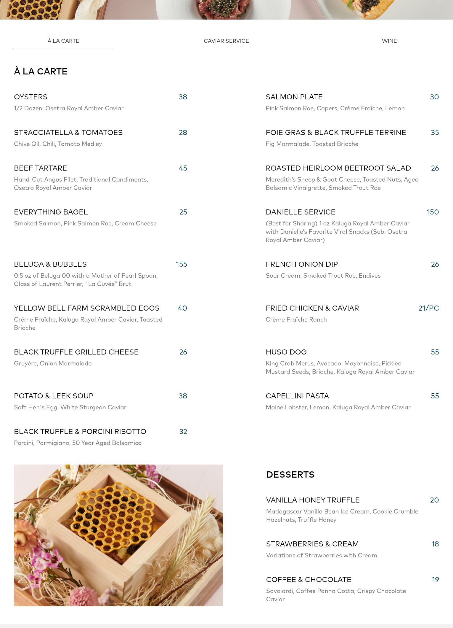Caviar & More Menu