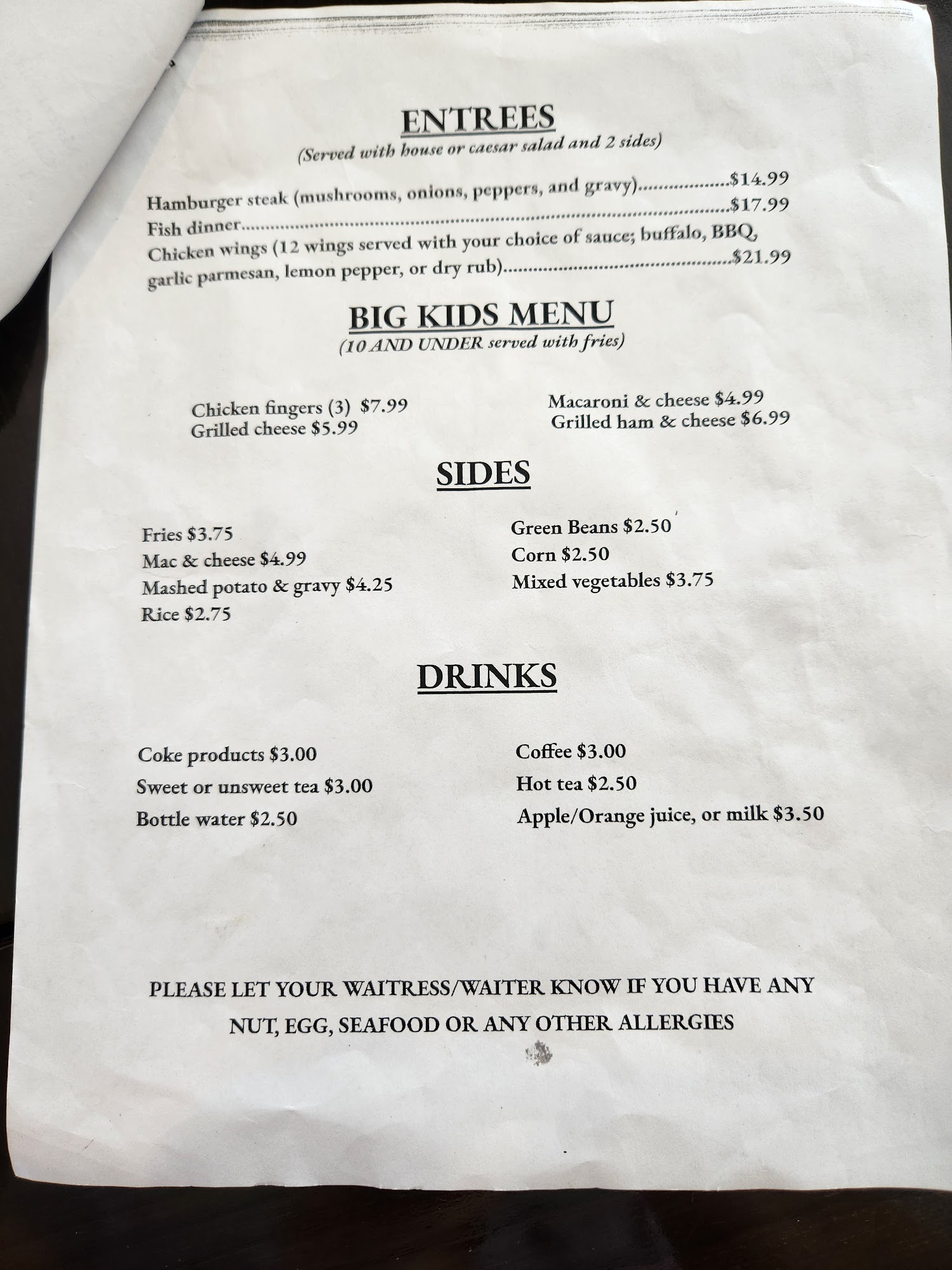 The Drawbridge - Flavors of the South Menu
