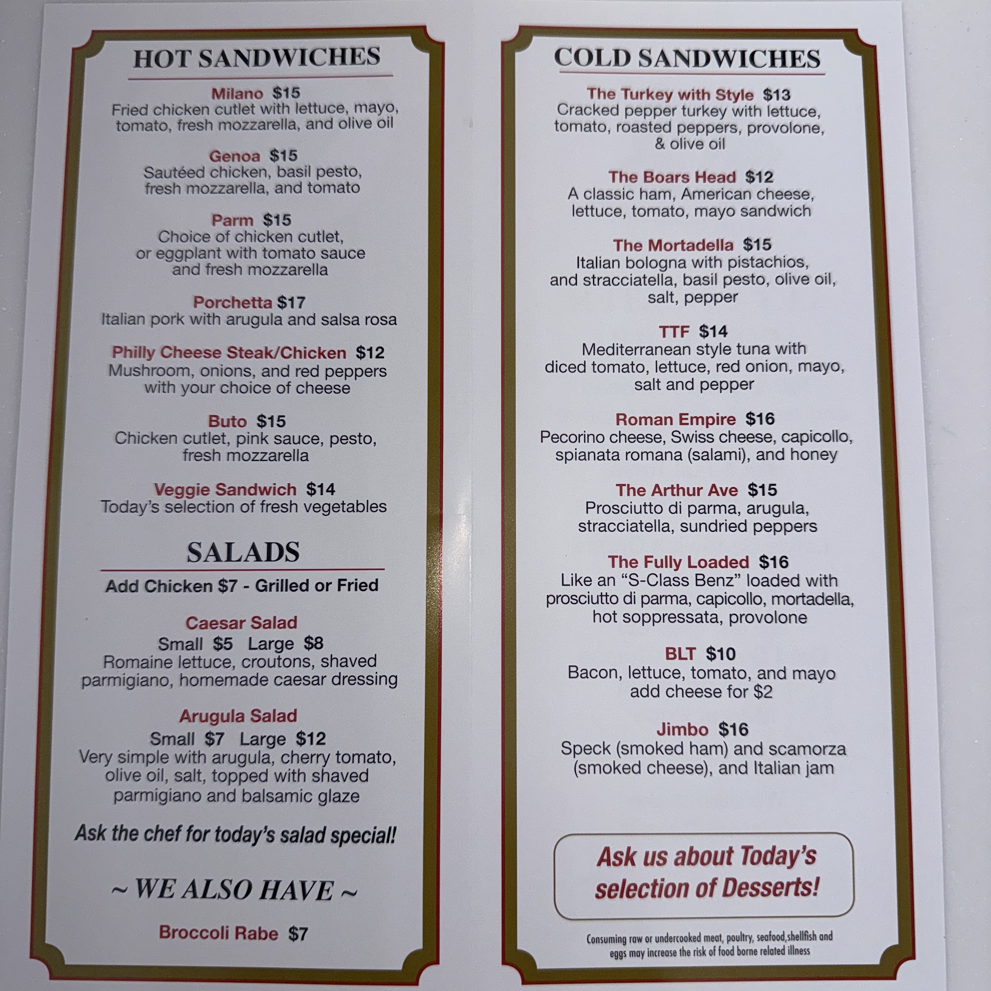 WhatSub Sub Shop - West Boca Raton Menu
