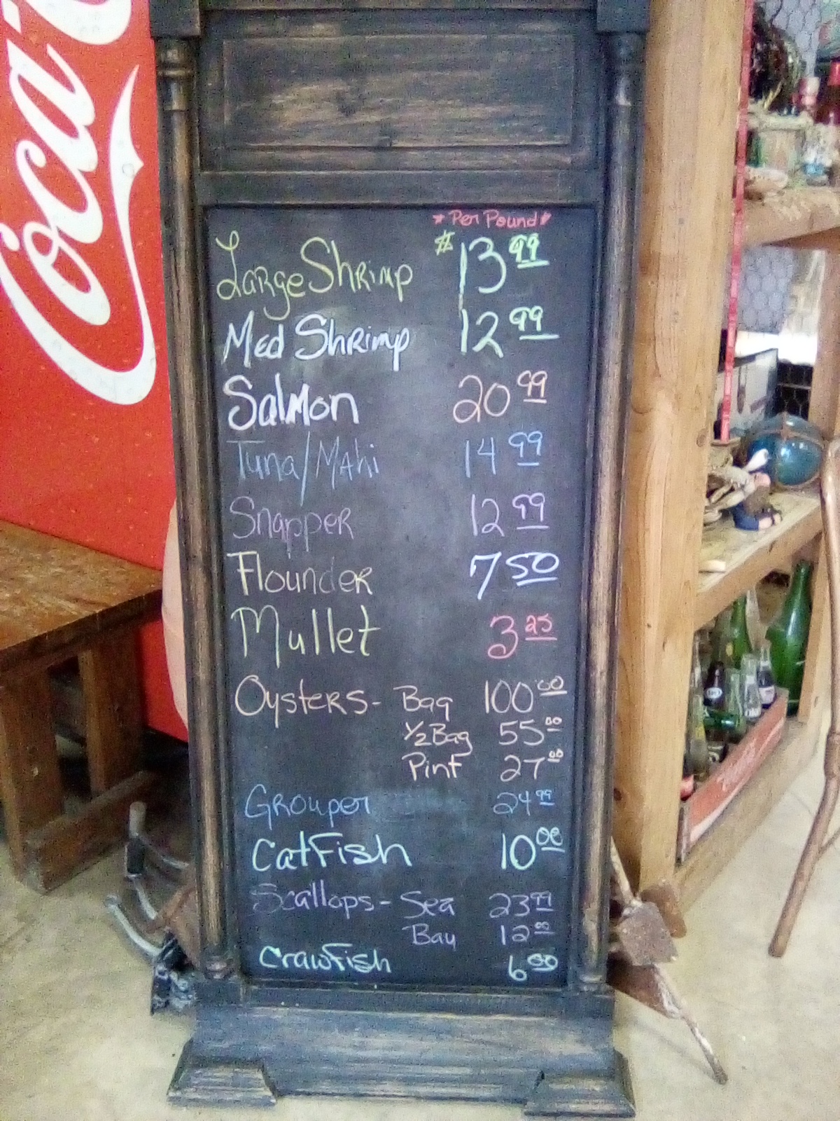 Bonifay Seafood Market Menu