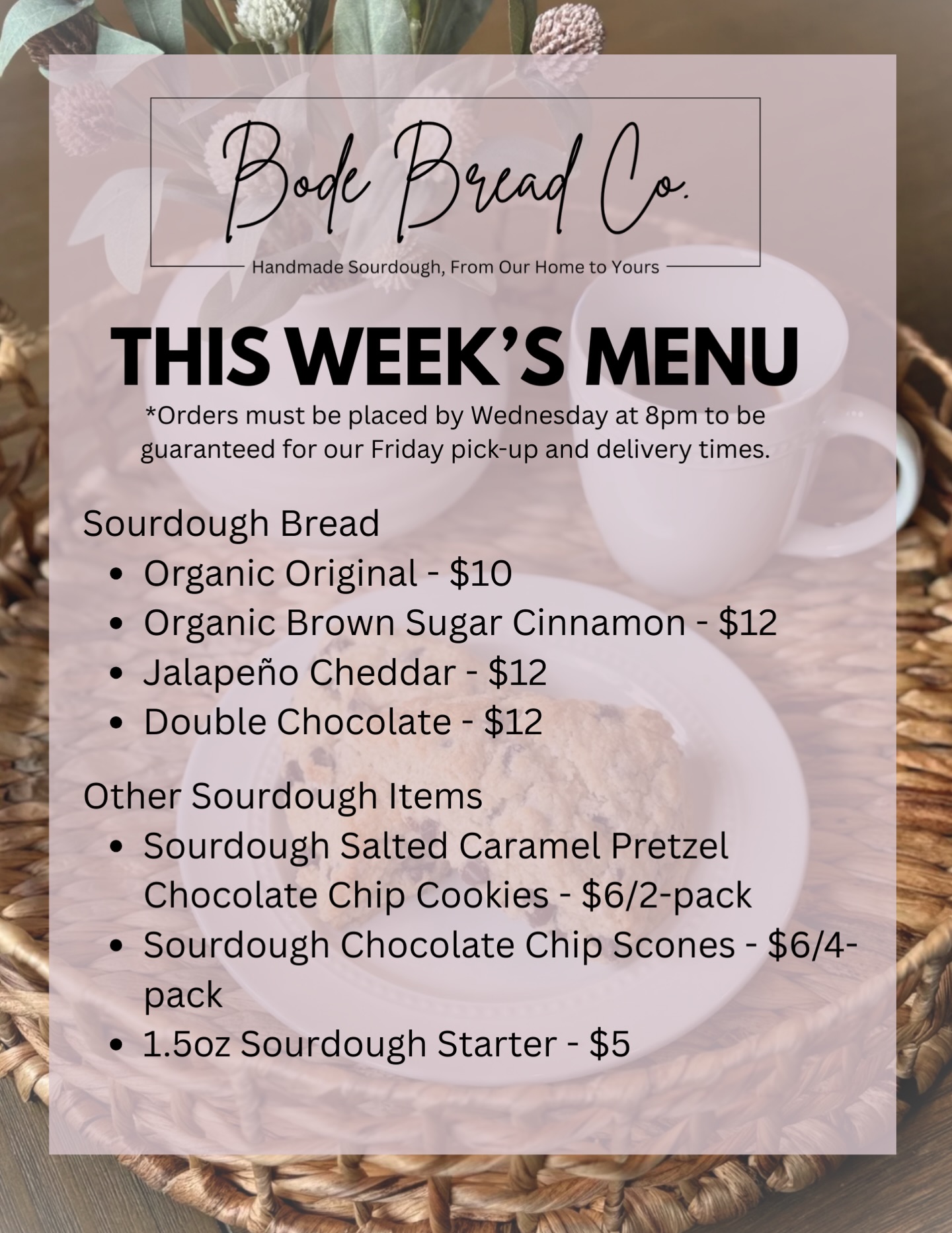 Bode Bread Co. Menu