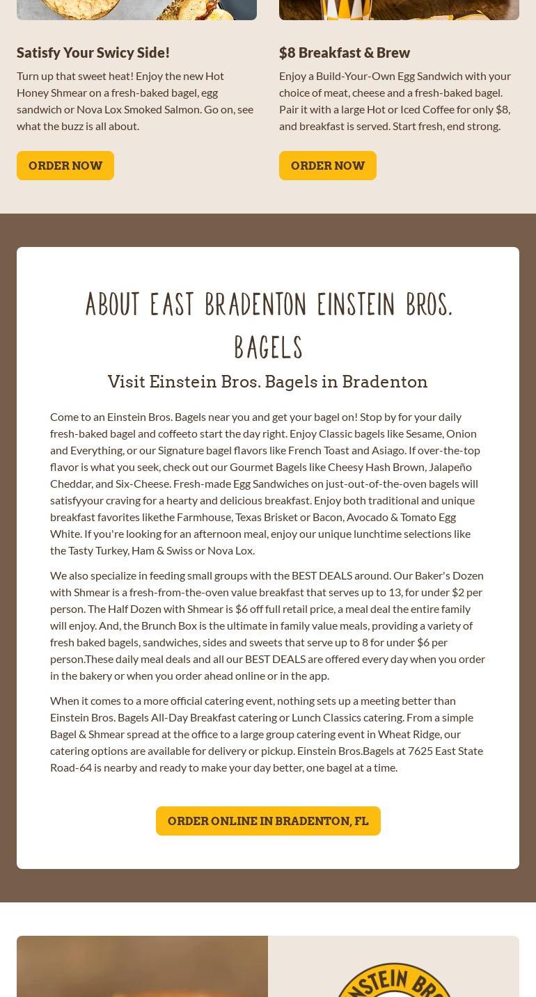 Einstein Bros. Bagels Menu