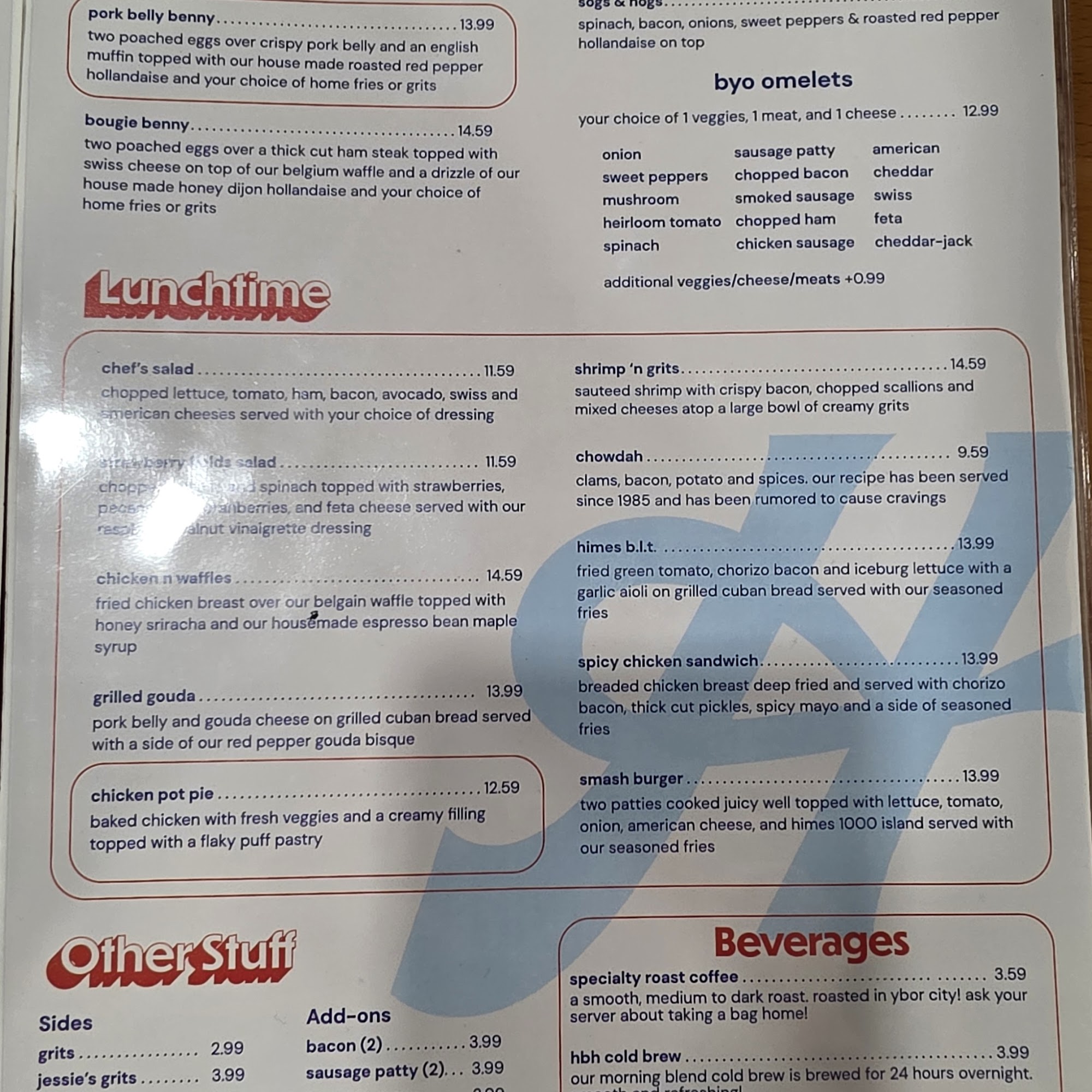 Himes Breakfast House Menu