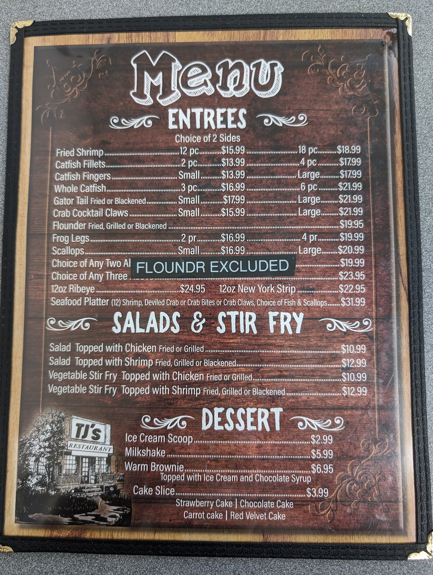 T-Rays Country Kitchen Menu