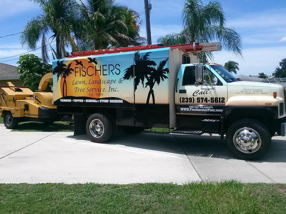 Fischers Lawn Landscape. 123 SE 12th Ct, Cape Coral Florida 33990