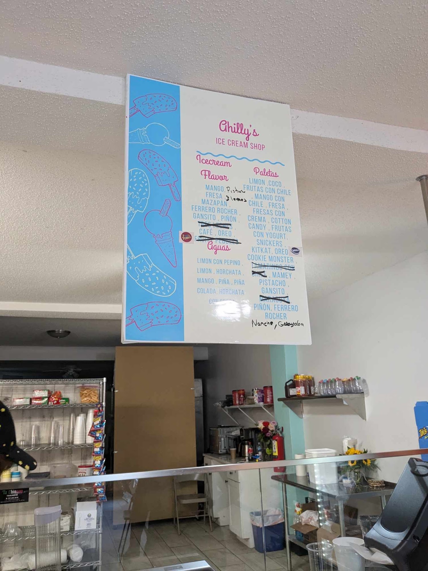 Ahilly’s ice cream Menu
