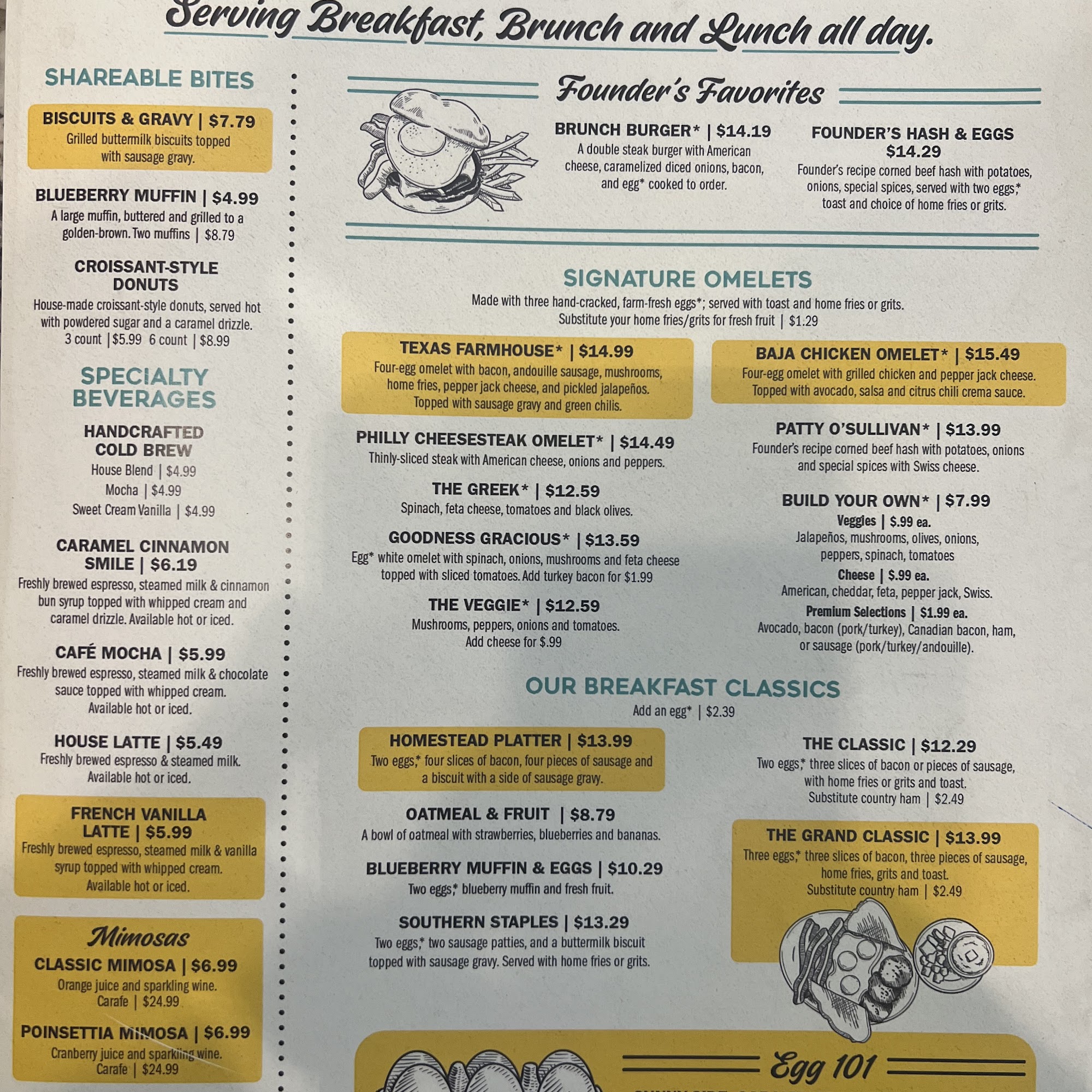 Eggs Up Grill - Clearwater Menu