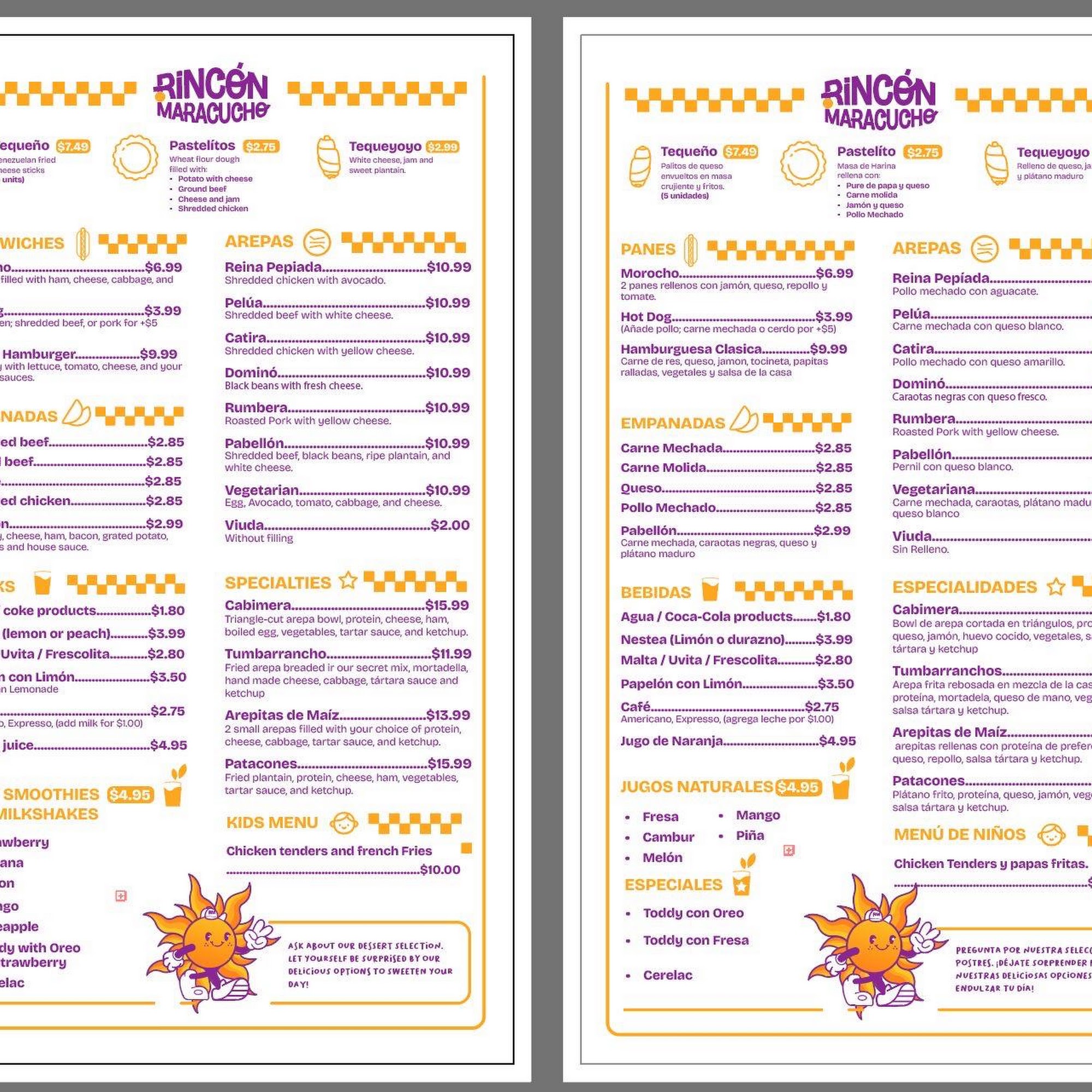 EL RINCON MARACUCHO Menu