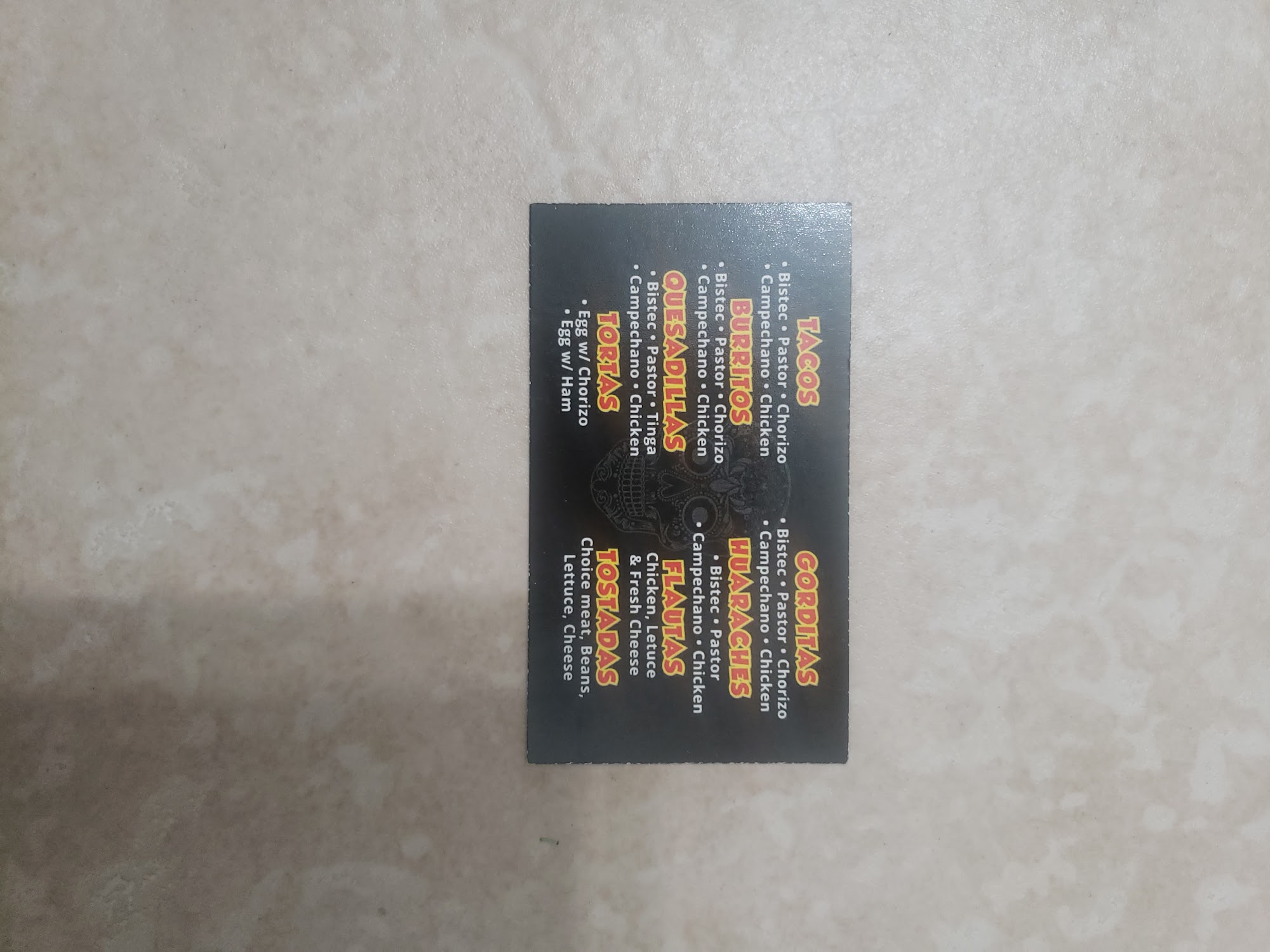 Taqueria TA CHINGON Menu