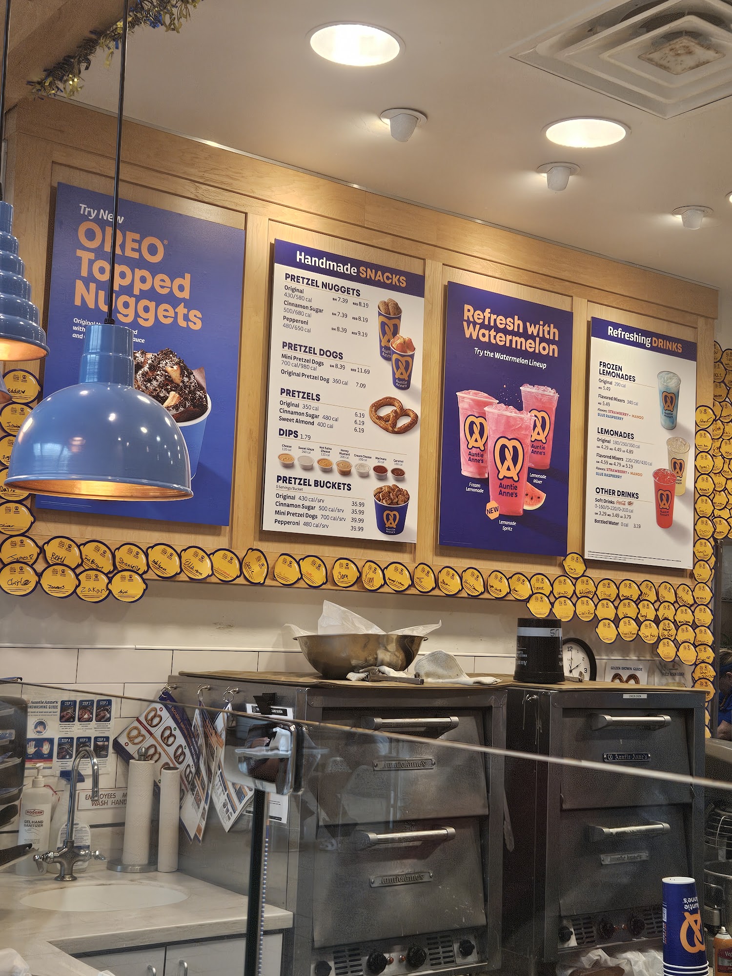 Auntie Anne's Menu
