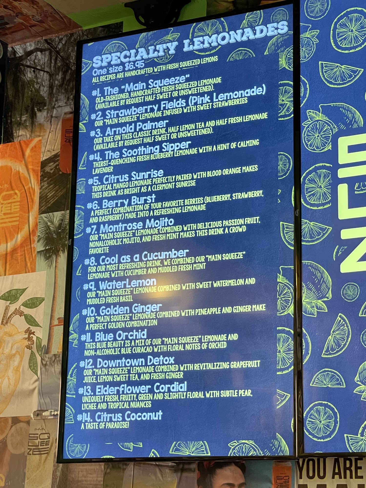 Main Squeeze Menu