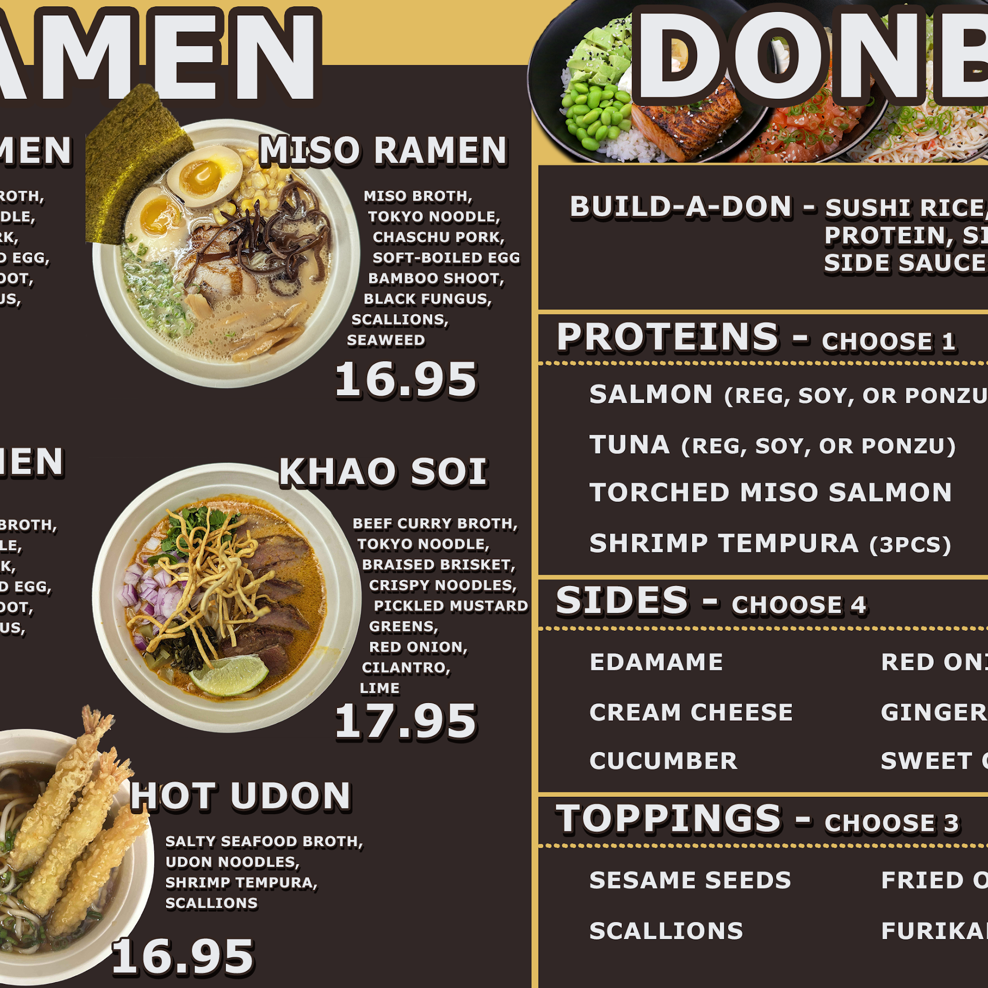 Capybara Ramen & Sushi Menu