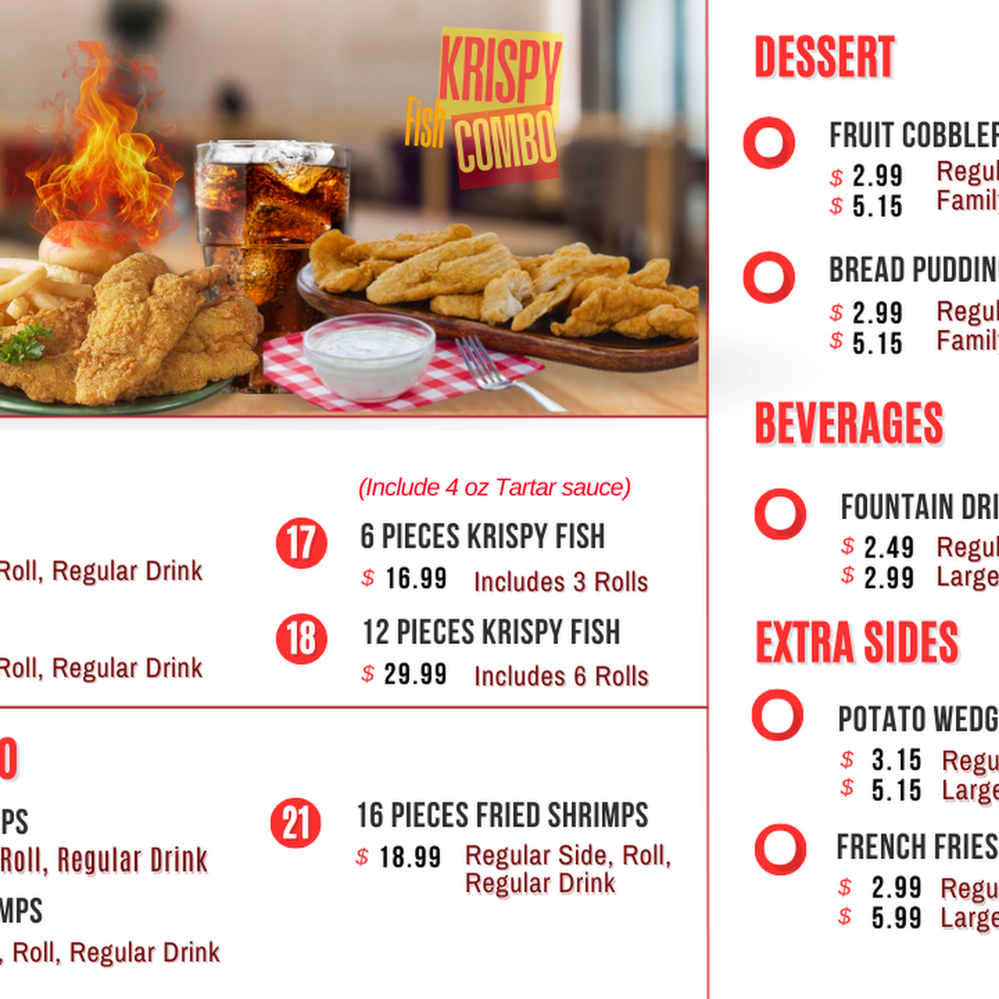 Tender & Wing Express Menu