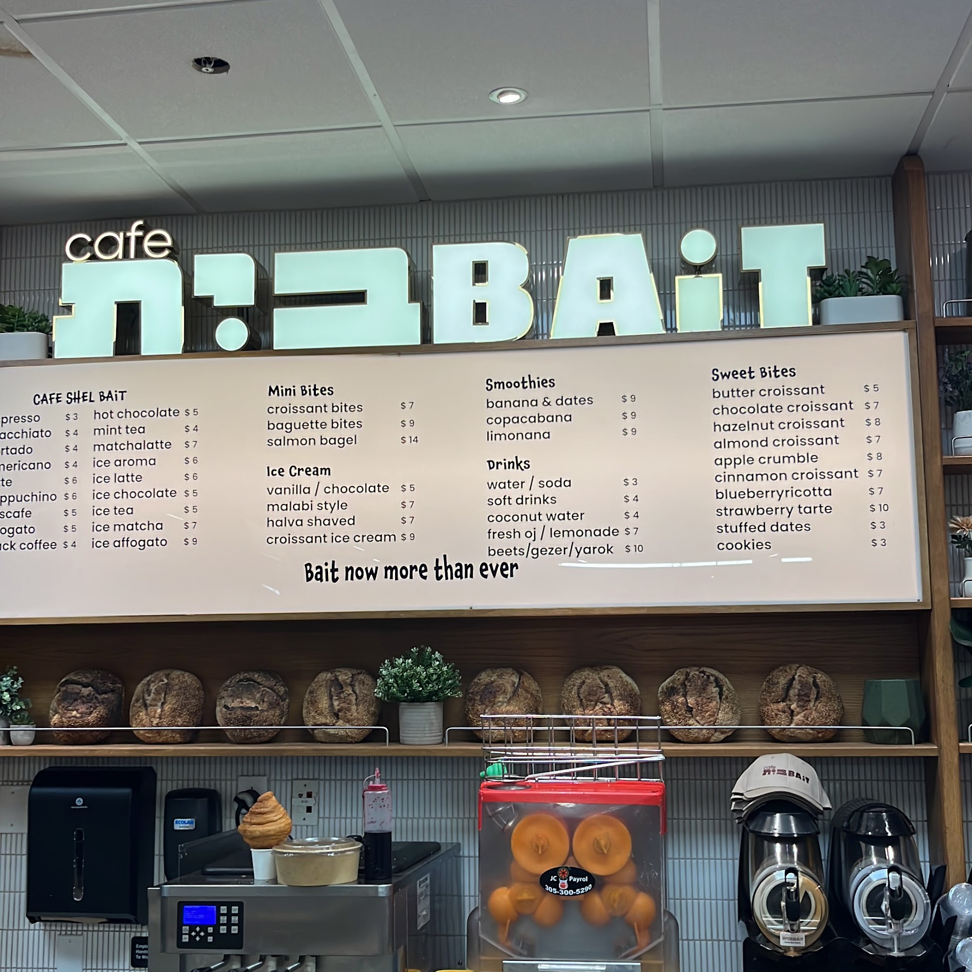 Cafe Bait Menu