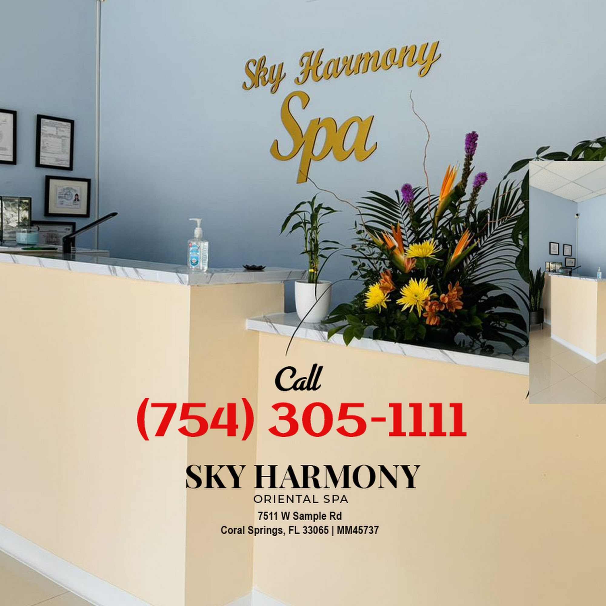 Sky Harmony Oriental Spa Design Row, 7511 W Sample Rd, Coral Springs Florida 33065