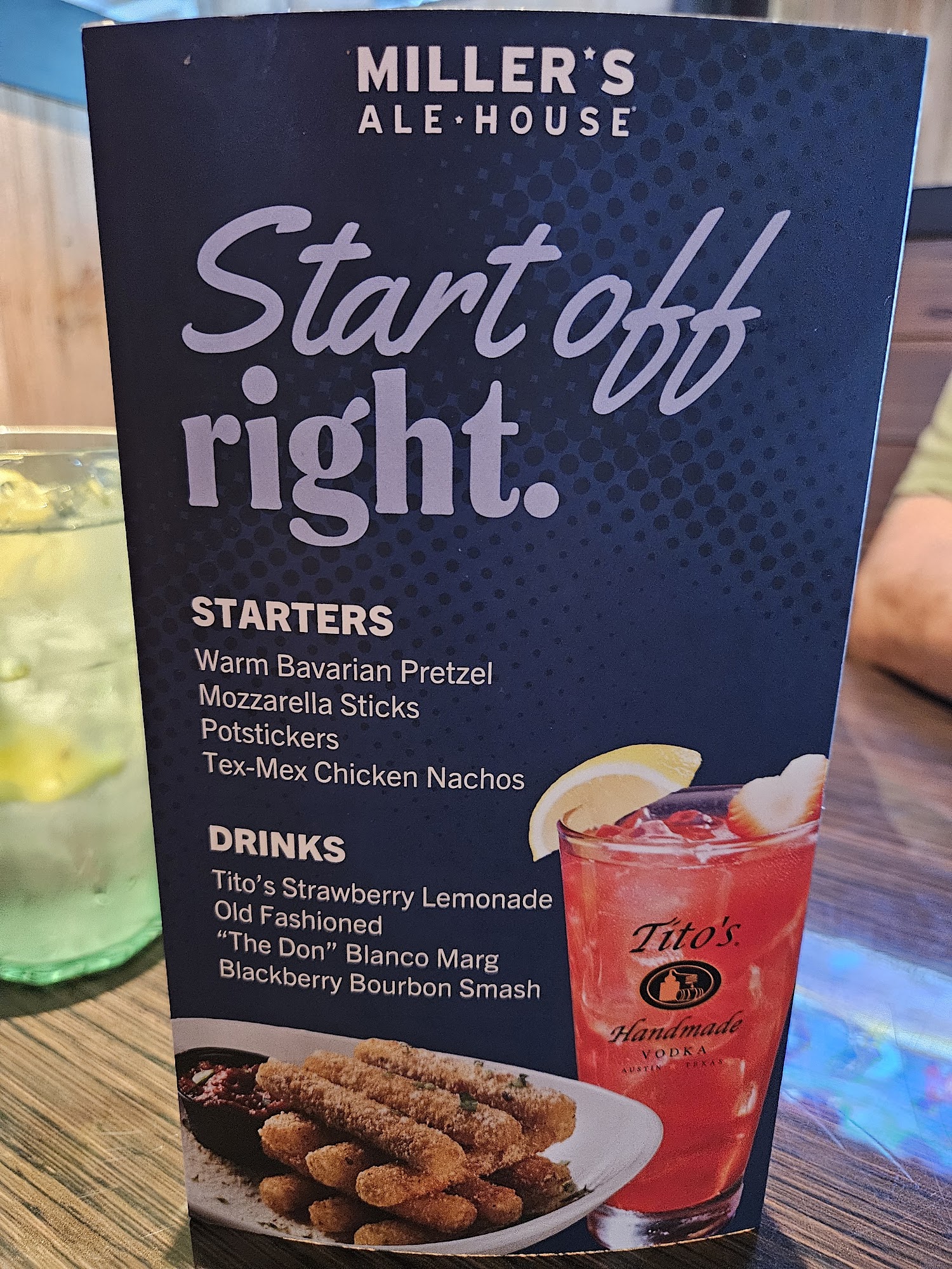 Miller's Ale House Menu