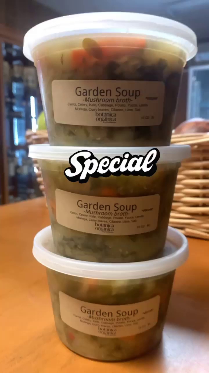 Botanica Organica Menu