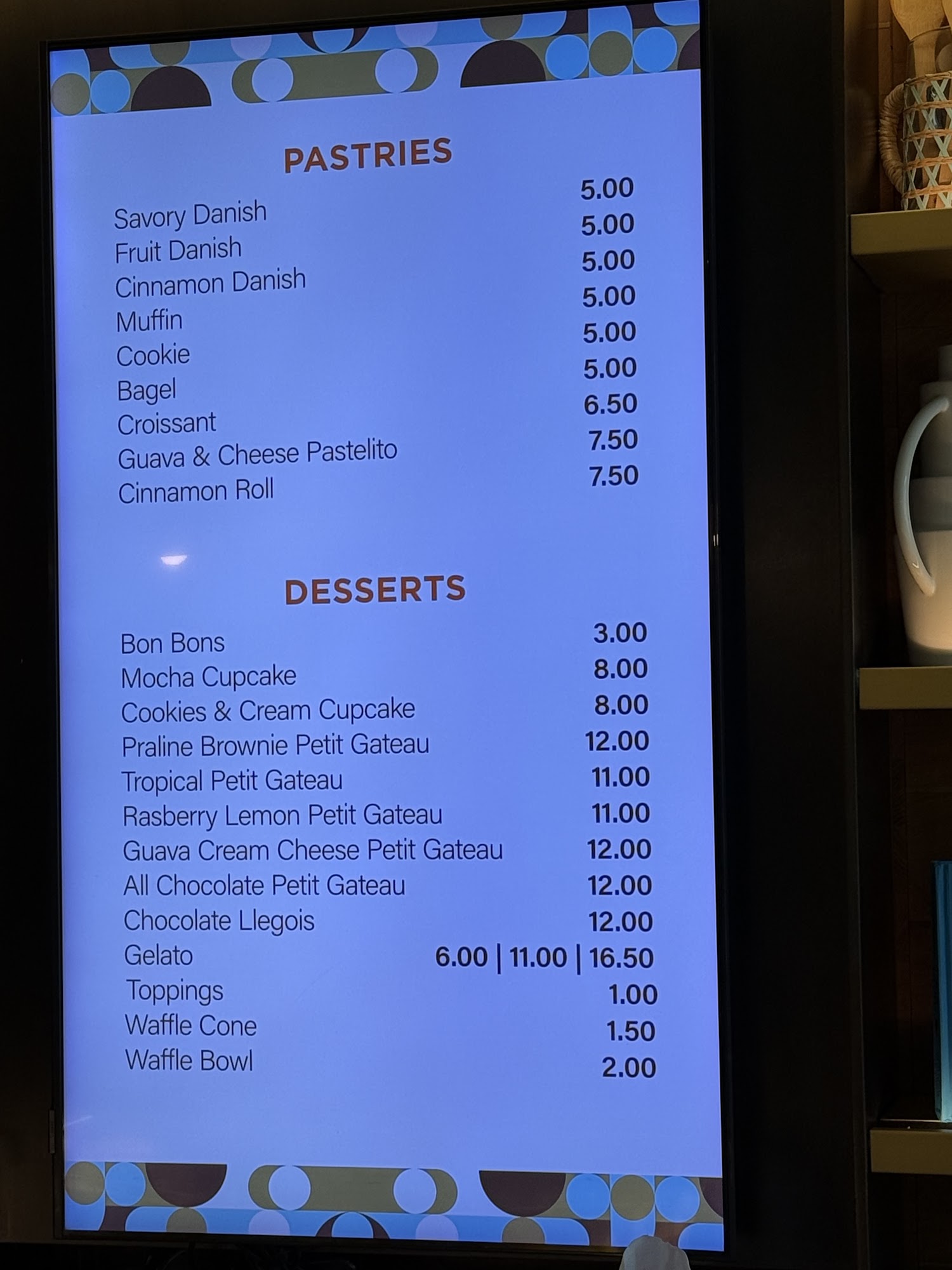 Constant Grind coffee shop Menu