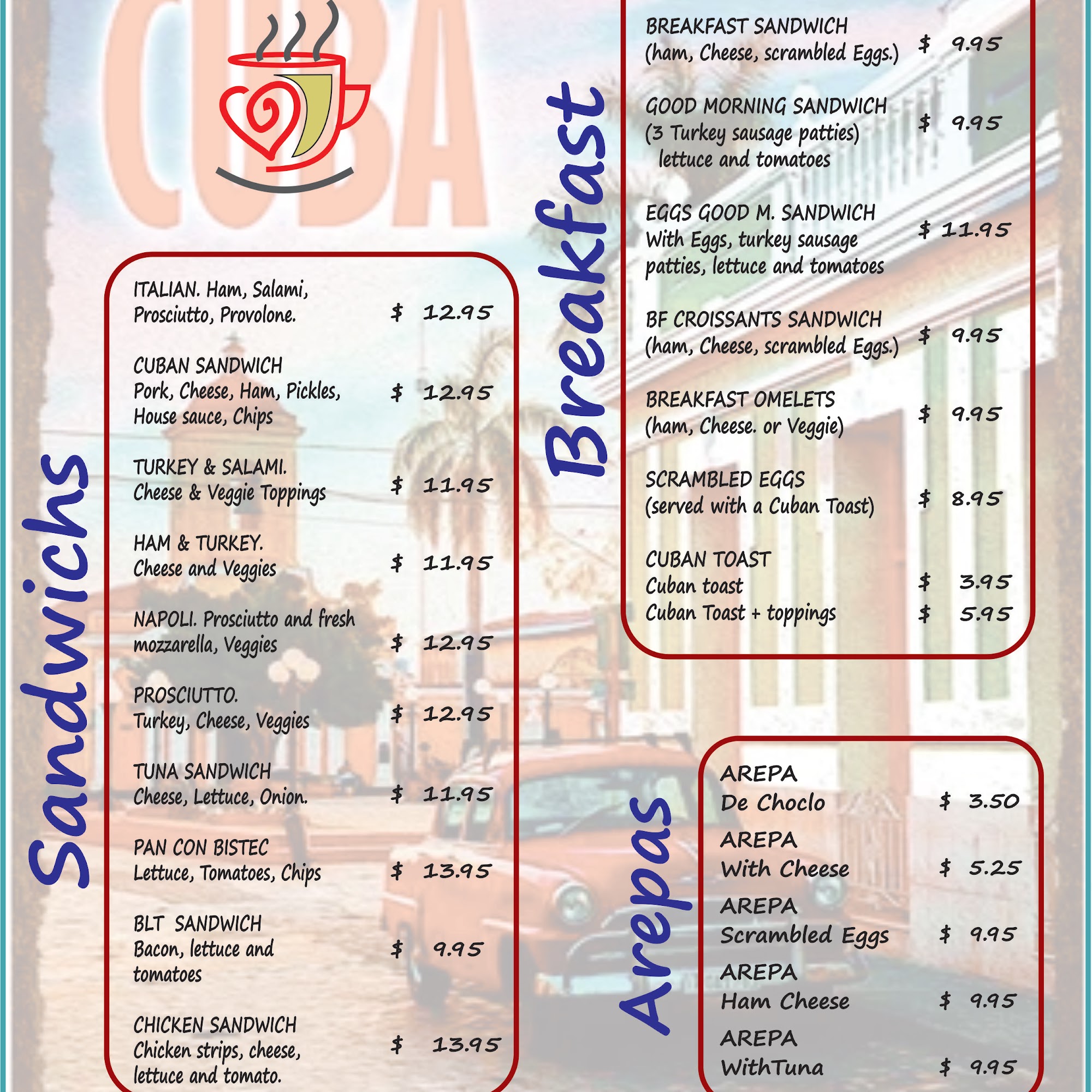 Cuban Cafe Deerfield Beach Menu