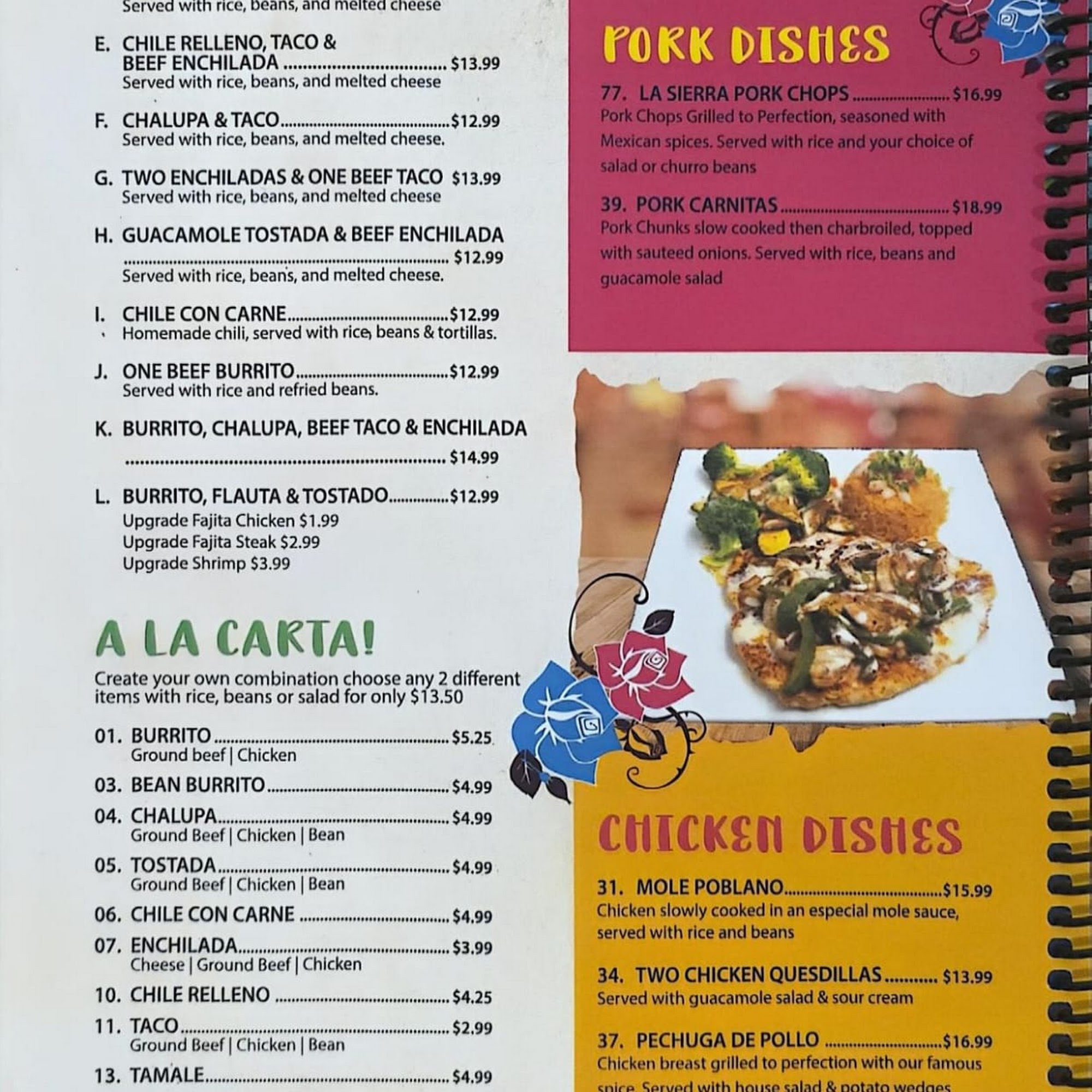 La Rumba Defuniak Menu