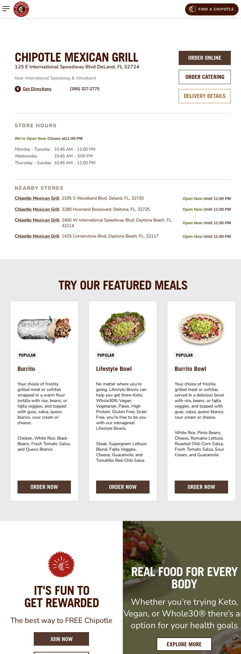 Chipotle Mexican Grill Menu