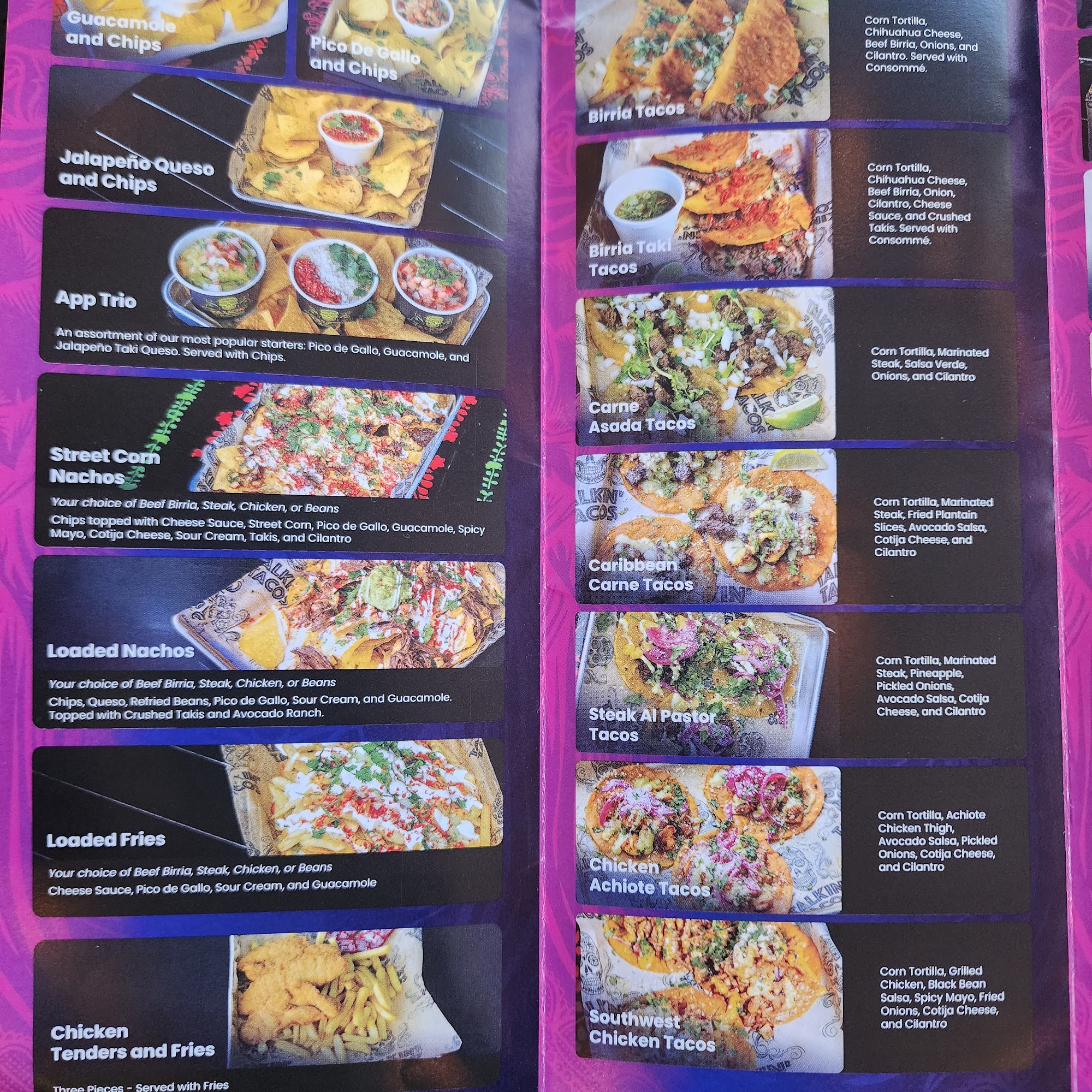 Talkin' Tacos Delray Beach Menu