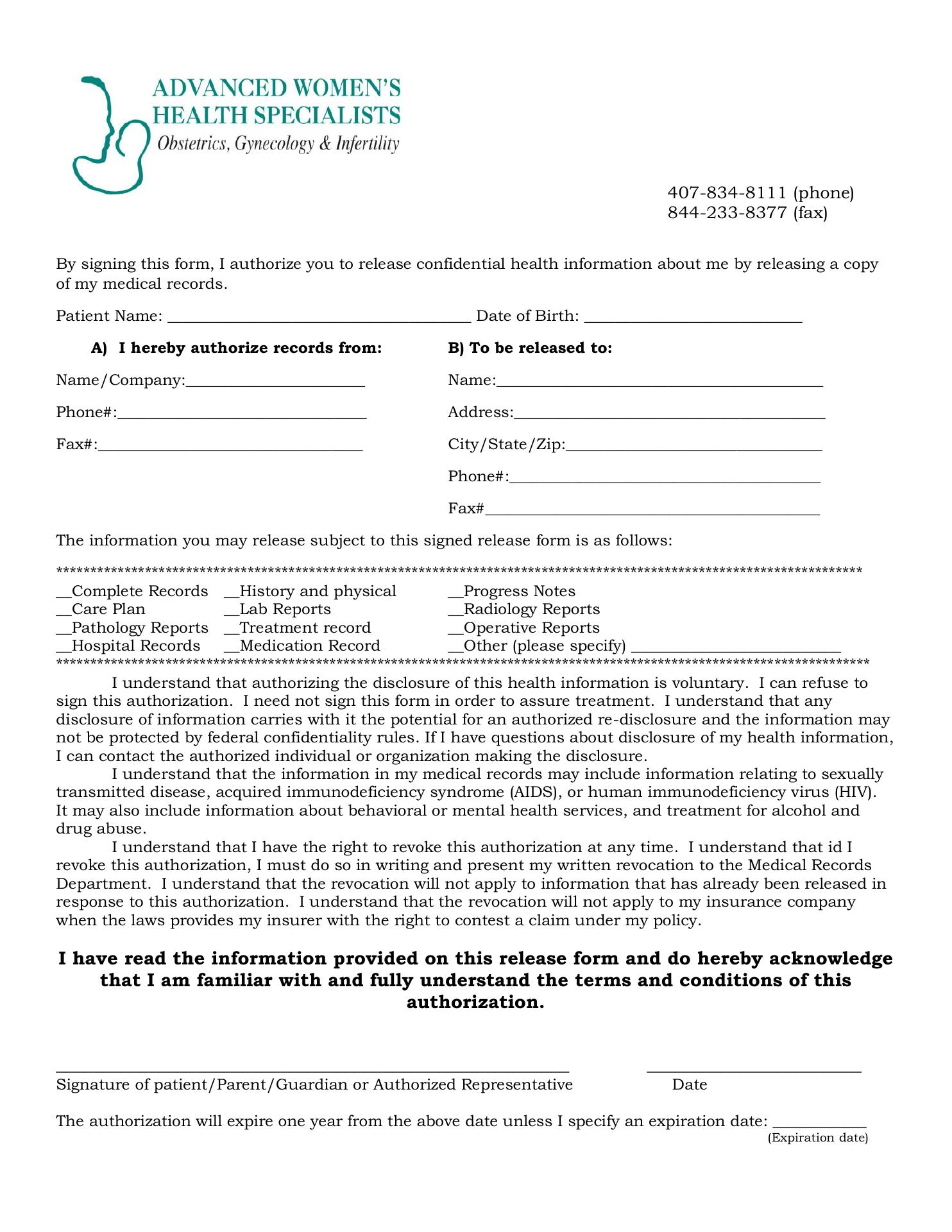 Advanced Women's Health Specialists