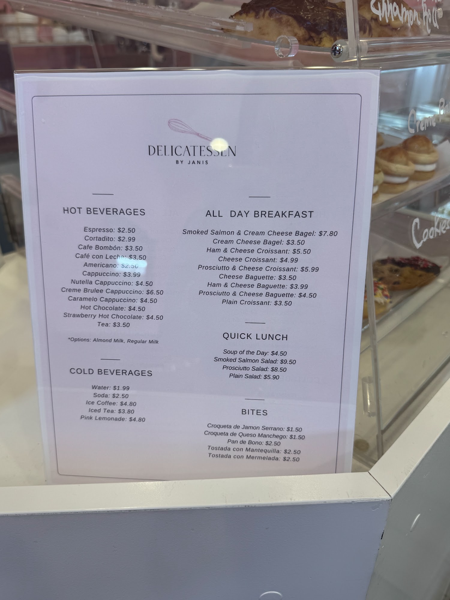 Delicatessen by Janis Menu