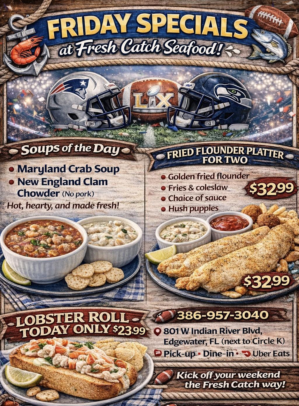 Fresh Catch Seafood and Take Out Menu