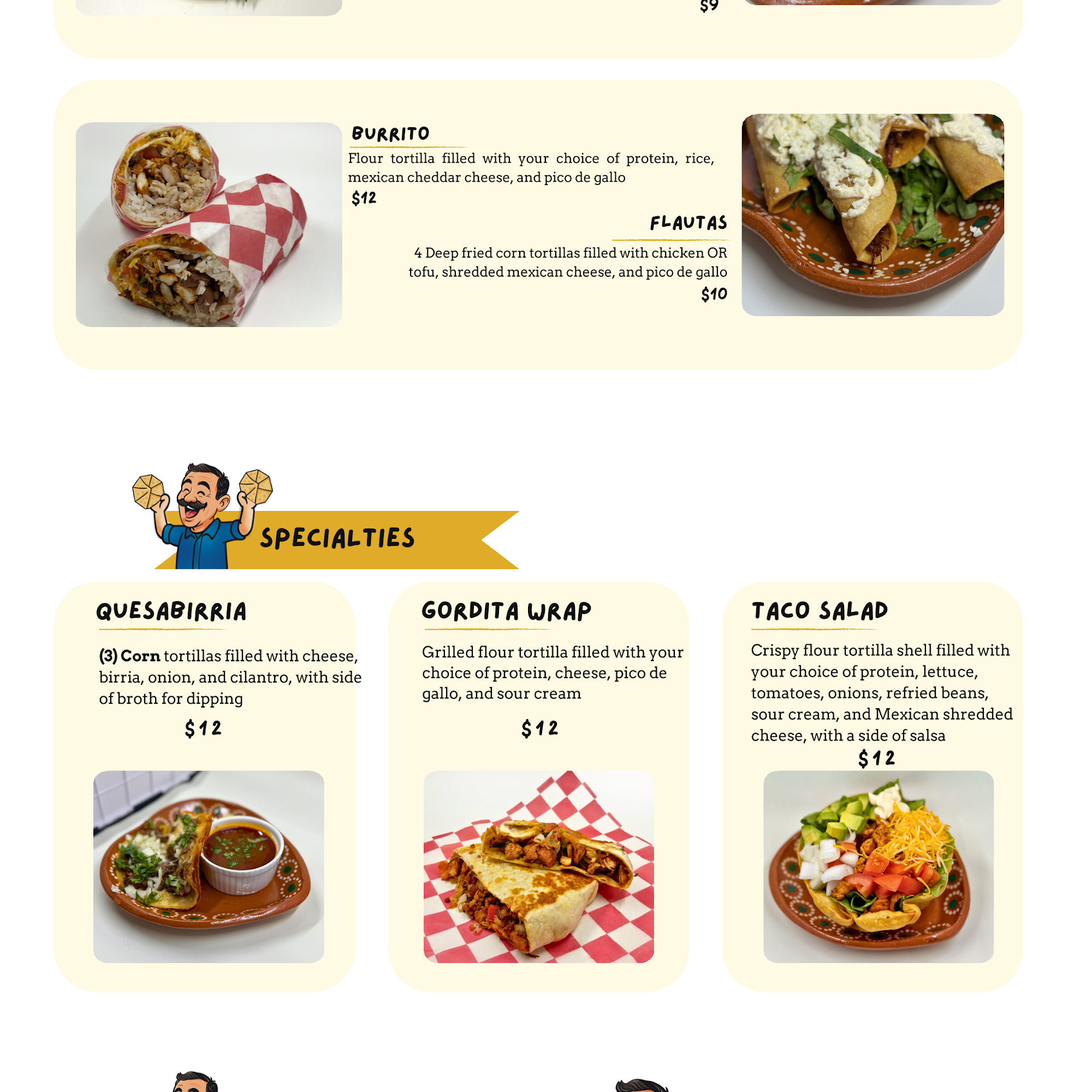 Nando’s Tacos Menu