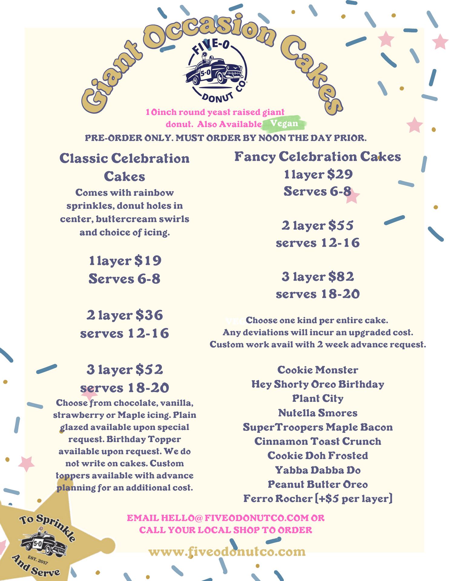 Five-O Donut Co - Ellenton Menu