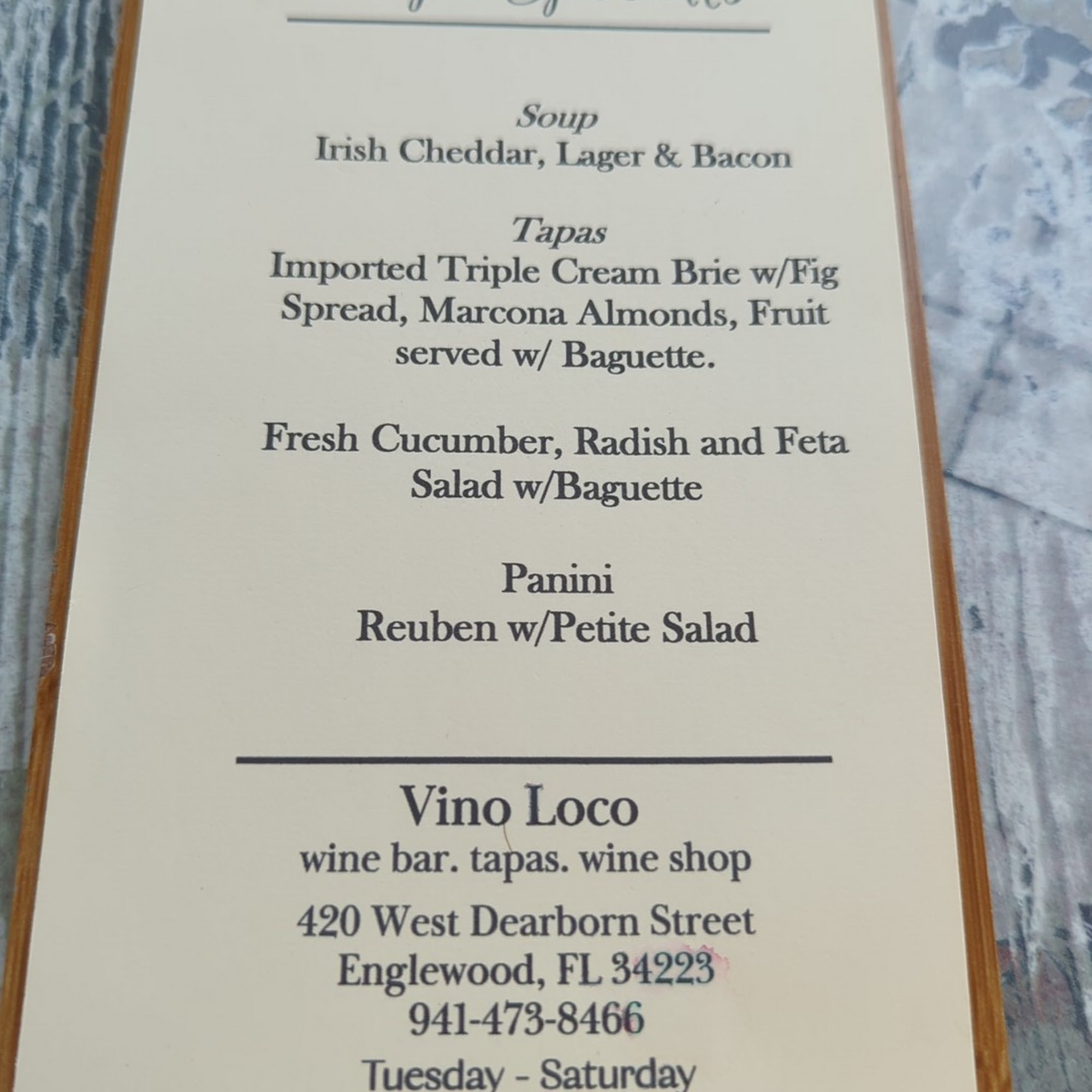 Vino Loco Wine & Tapas Englewood