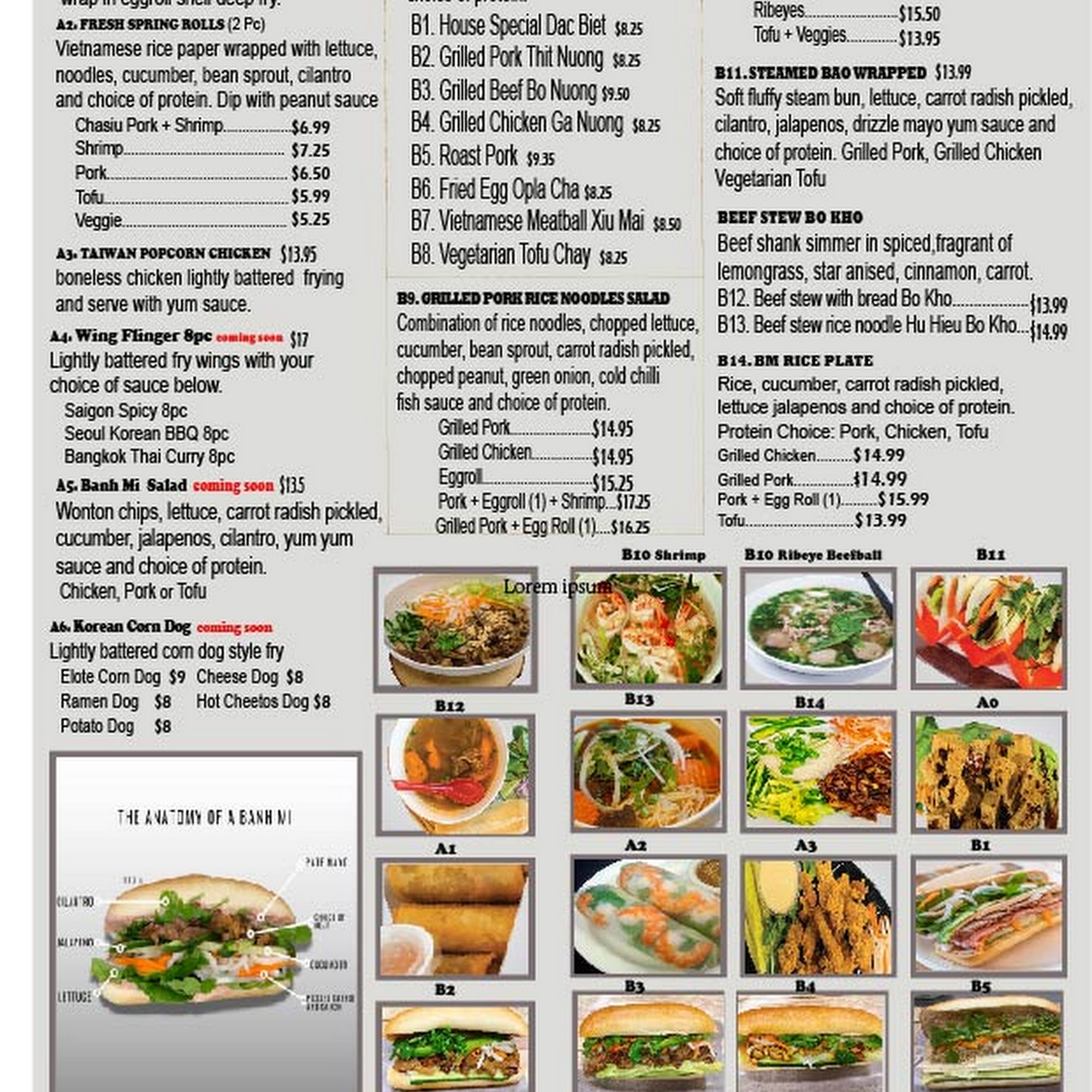 Banh Mi & Tea Estero Menu