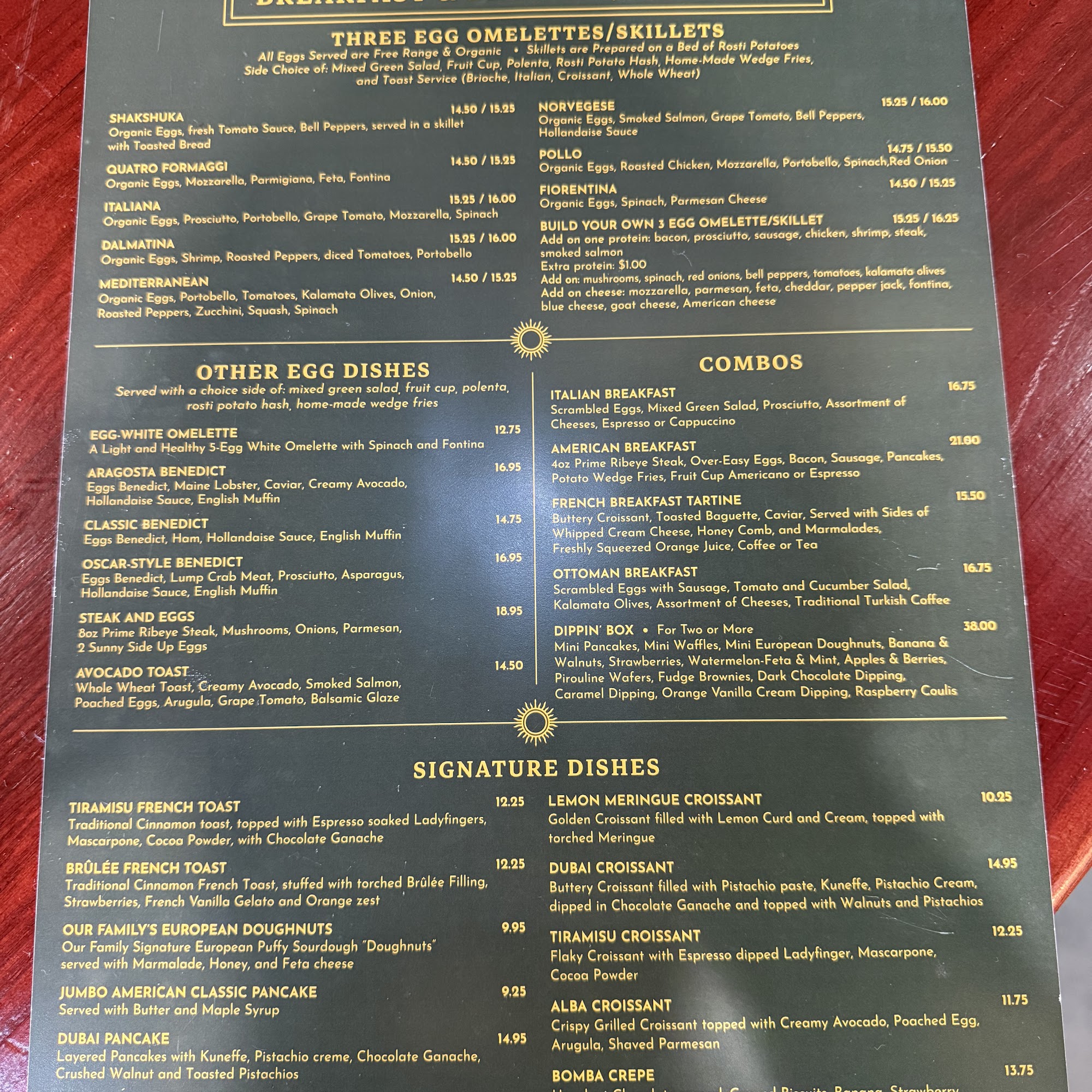 Alba breakfast & brunch Menu